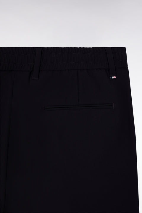 Pantalon taille élastiquée en tissu technique marine coupe Modern - Image 2