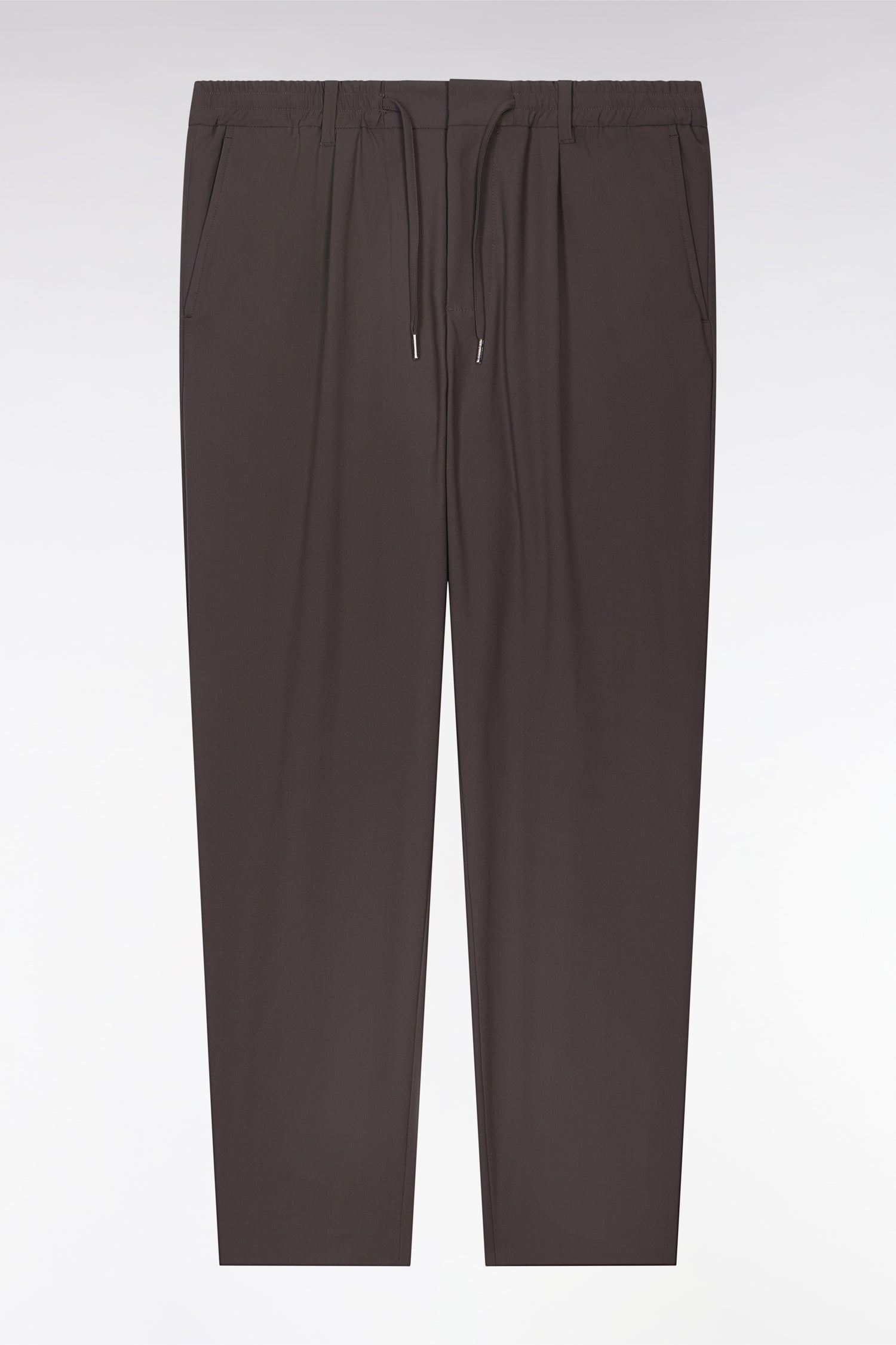 Pantalon taille élastiquée en tissu technique gris coupe Modern