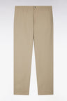 Pantalon en toile de coton beige