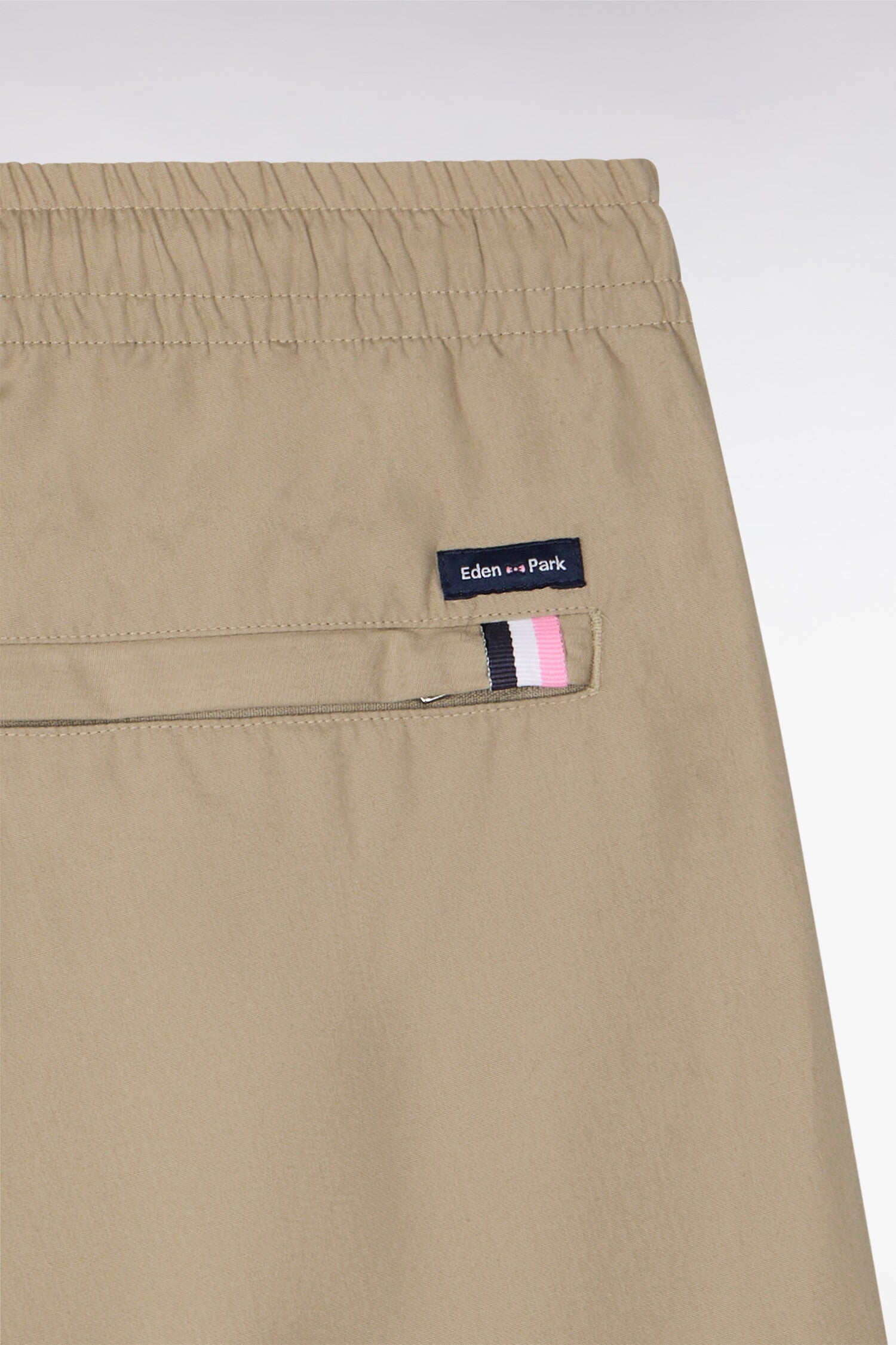 pantalón en lona de algodón beige