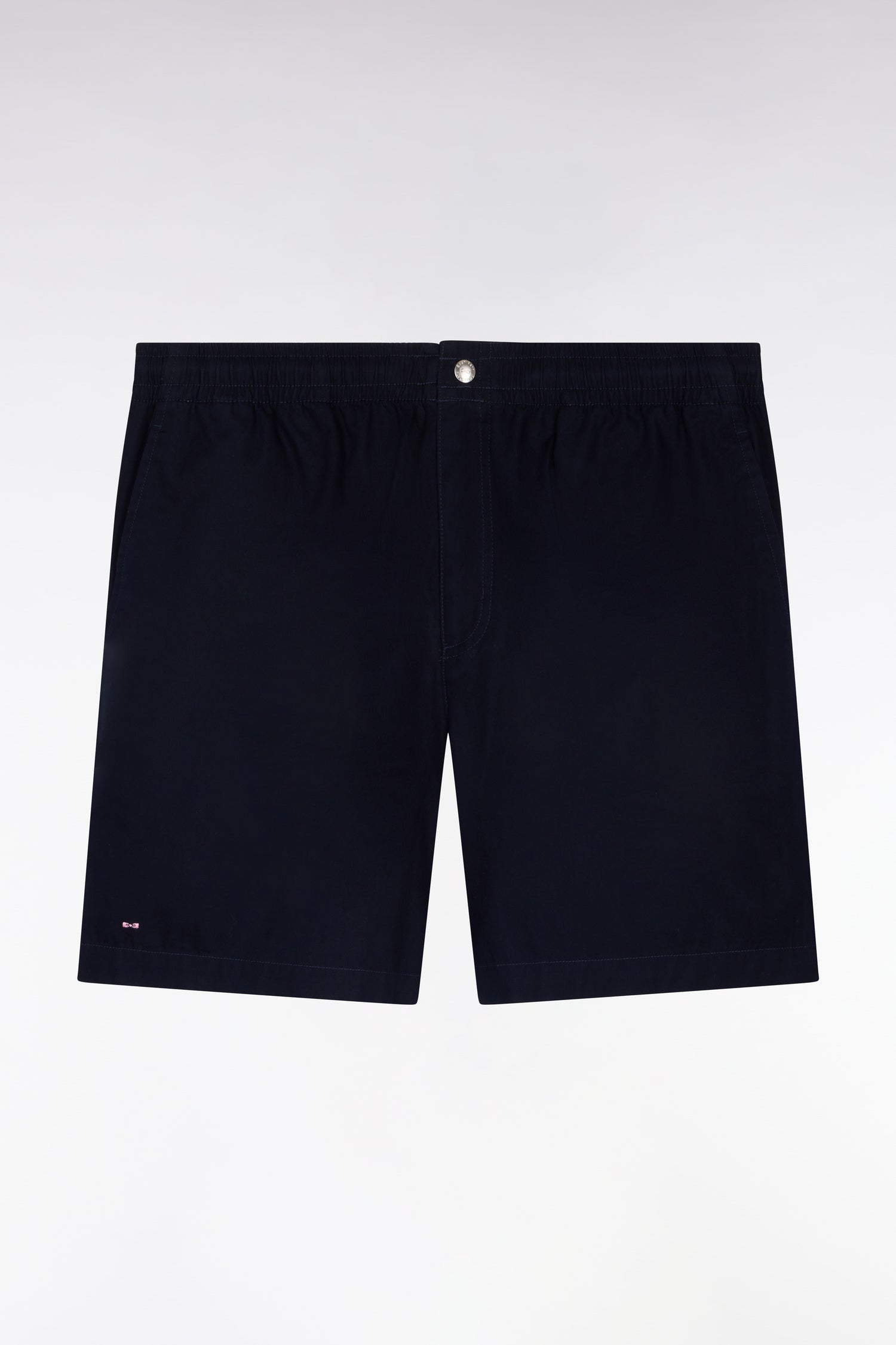 Short en popeline de coton marine
