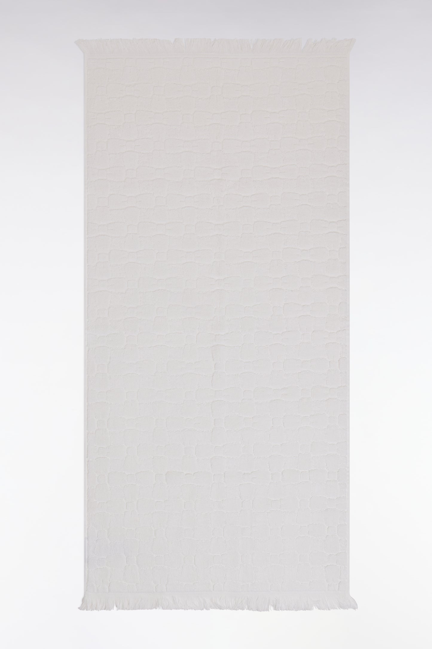 Serviette de toilette en coton blanc à micromotifs nœuds papillon