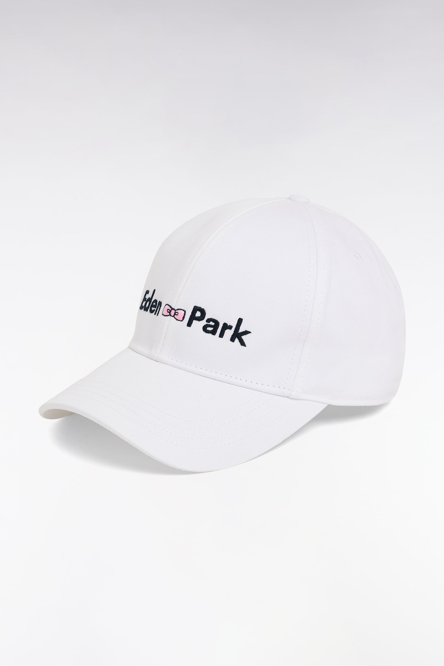 Kappe aus Twill von Baumwolle weiß Stickerei Eden Park