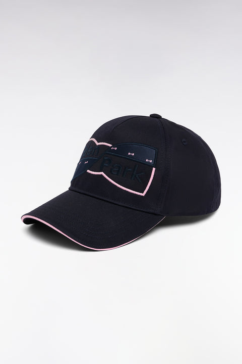 Casquette en twill de coton marine broderie nœud papillon - Image 1