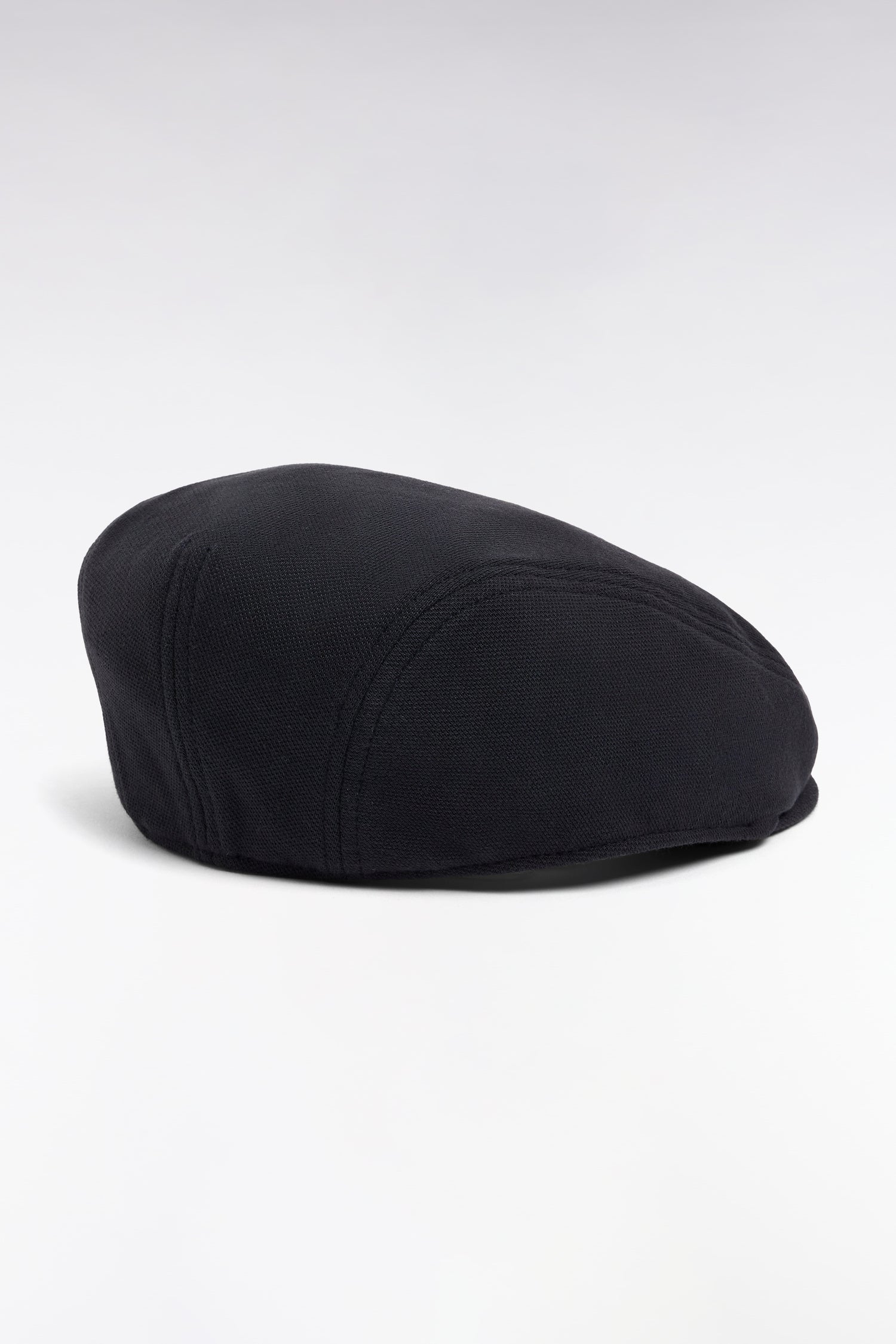 Casquette béret en piqué de coton marine