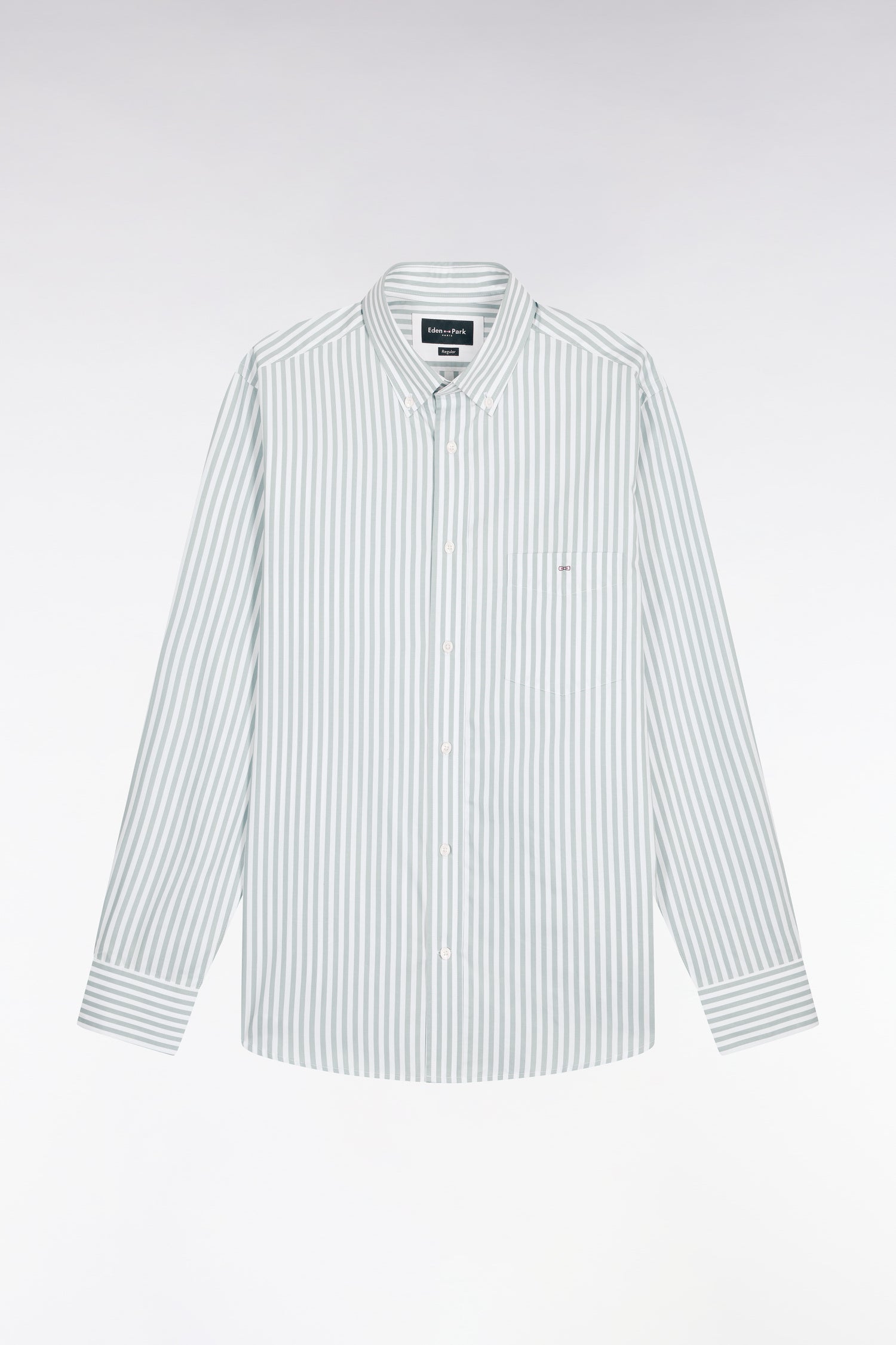 Chemise en coton ciel à rayures bâtons