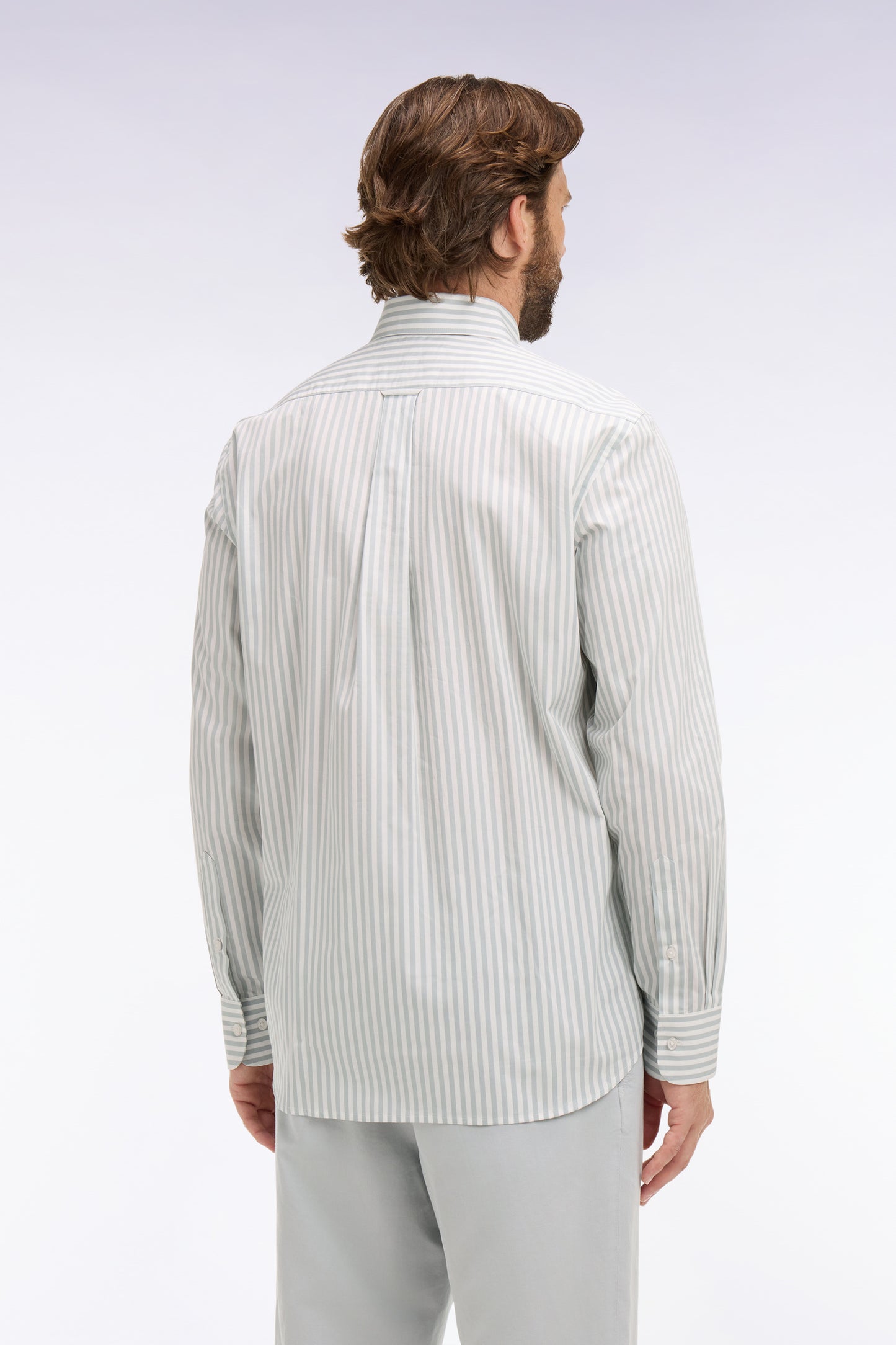 Chemise en coton ciel à rayures bâtons