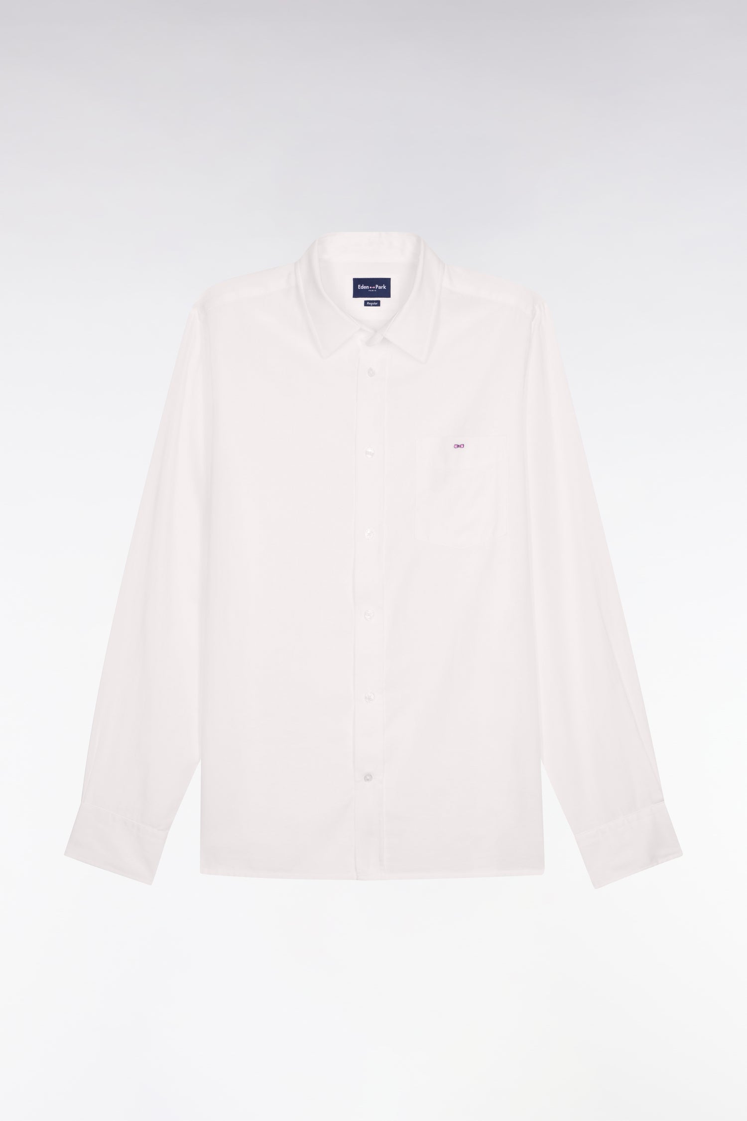 Chemise en coton blanche coupe regular