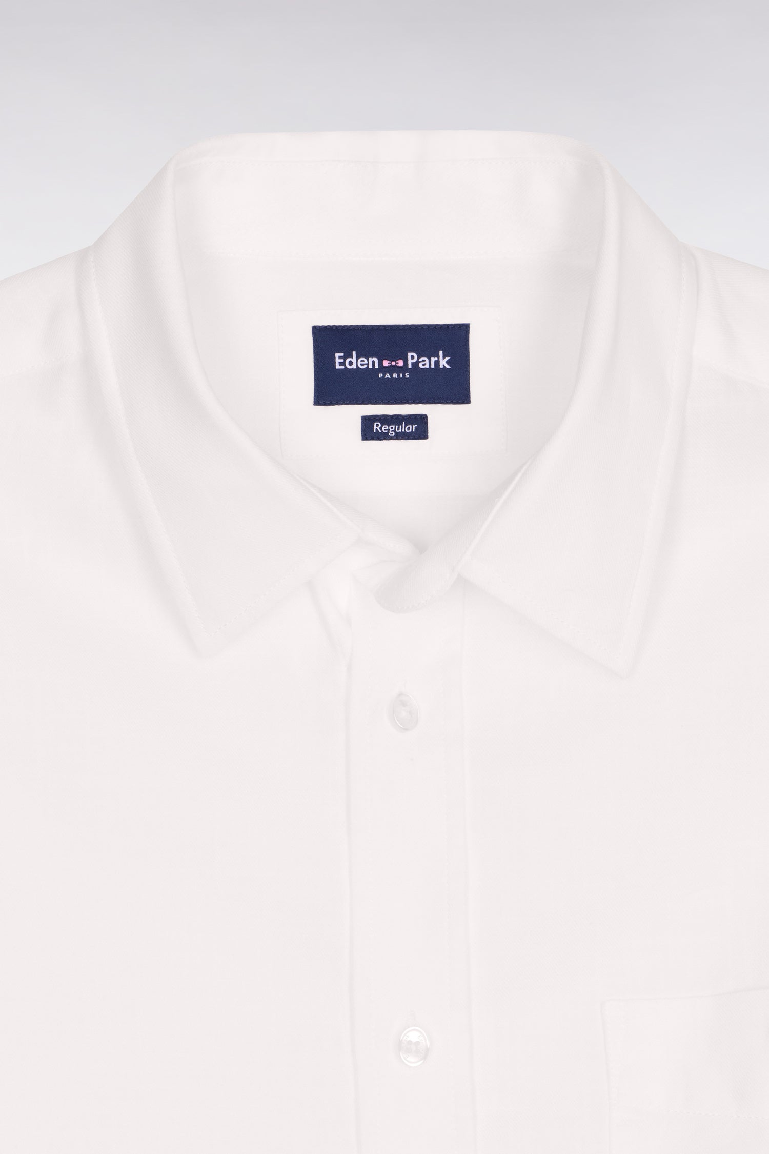 Chemise en coton blanche coupe regular