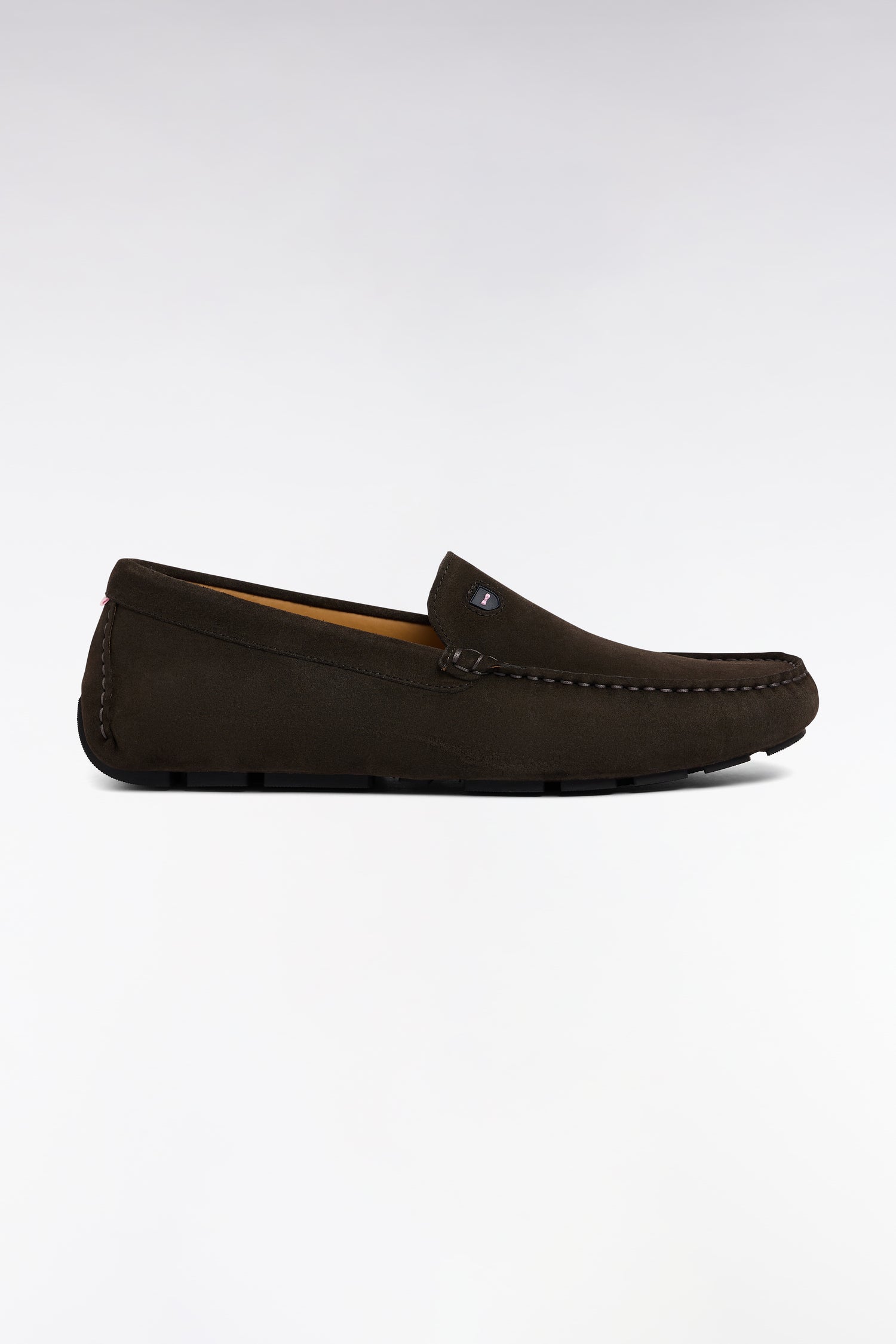 Mocassins en cuir suédé marron