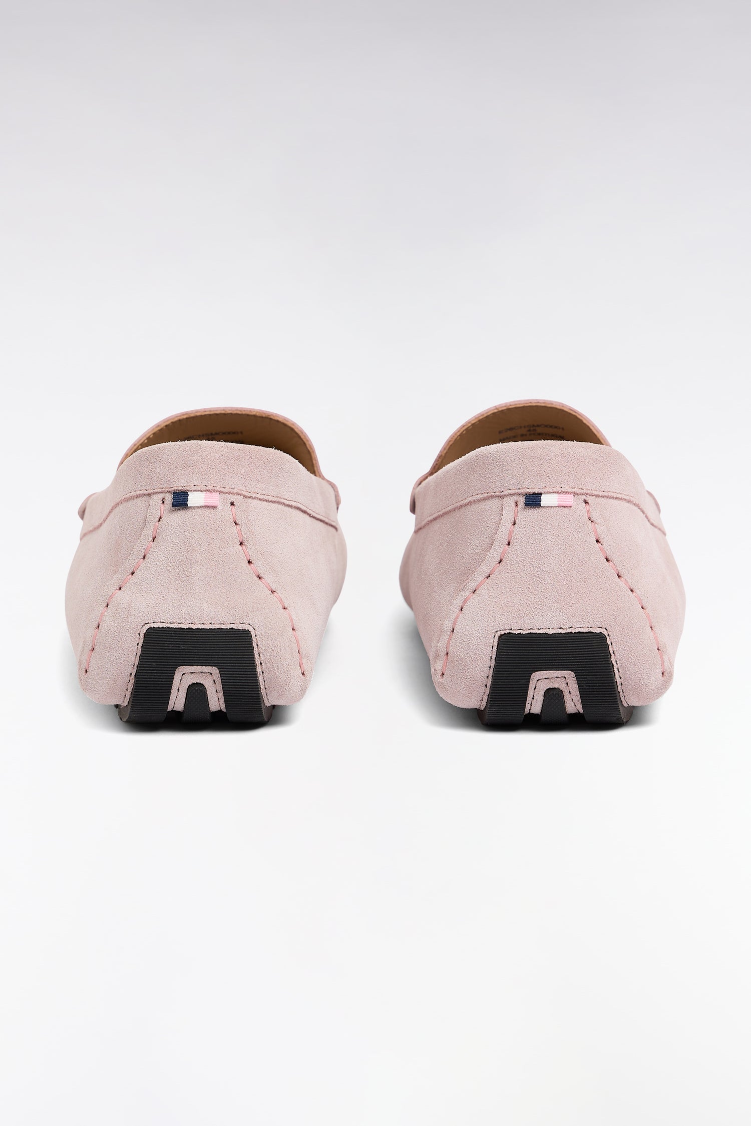 Mocassins en cuir suédé rose
