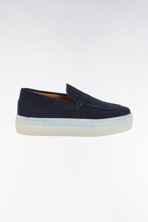 Navy nubuck slip-on sneakers - Image 1