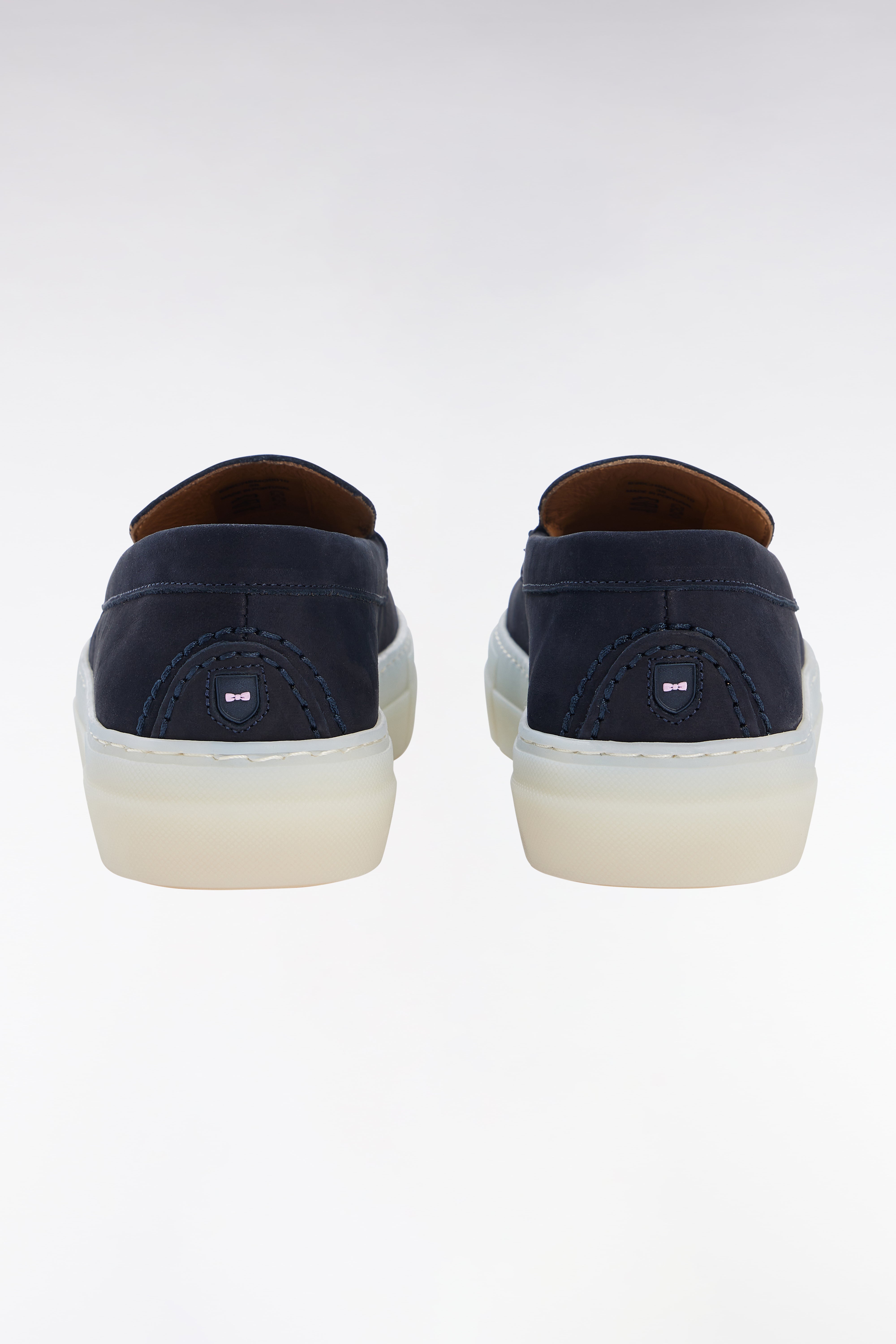 Baskets slip-on en nubuck marine