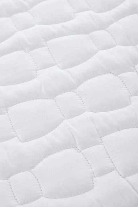 Dessus de lit en satin de coton blanc nœuds papillon matelassés - Image 2