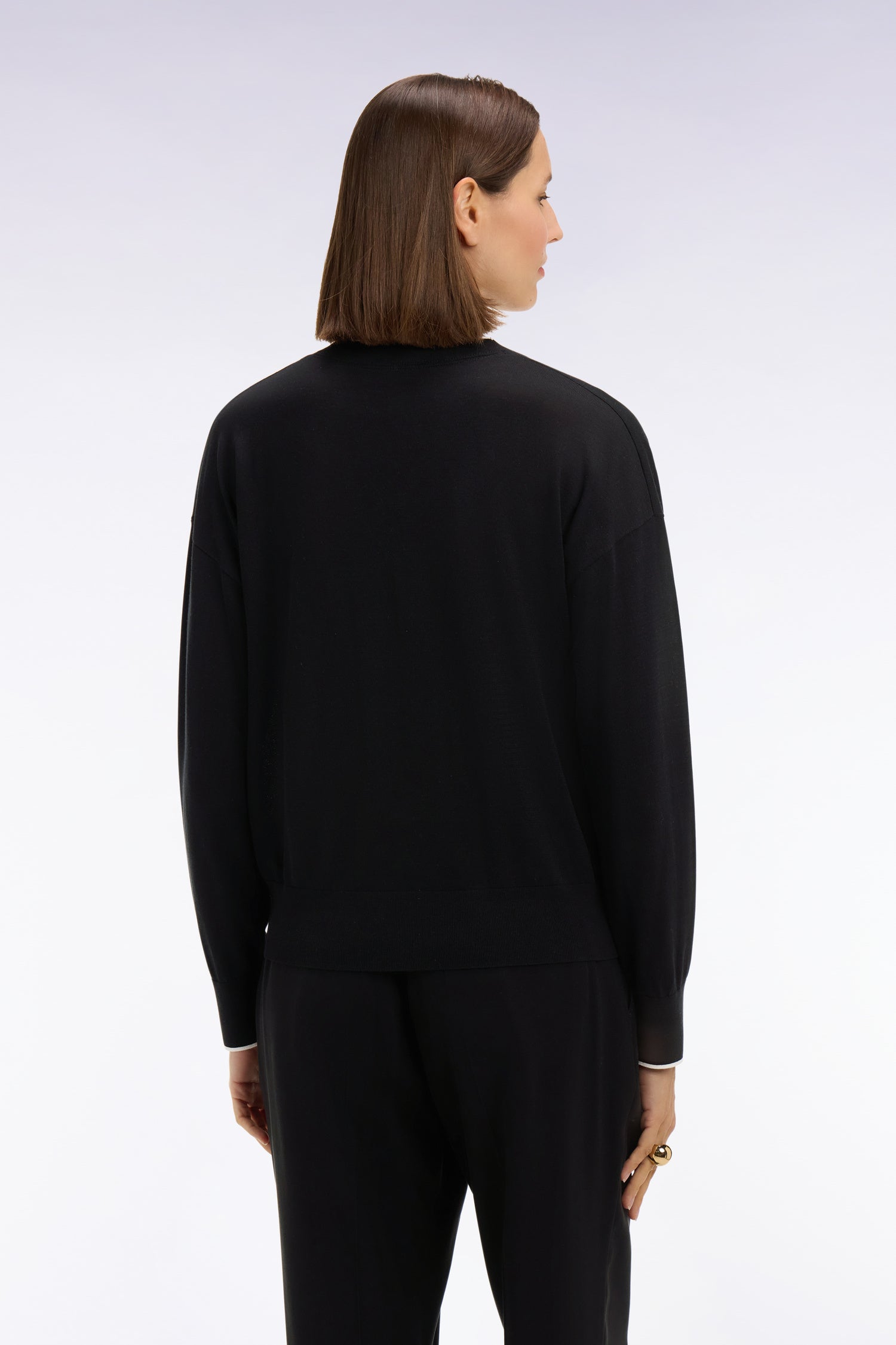 Cardigan boutonné col V noir