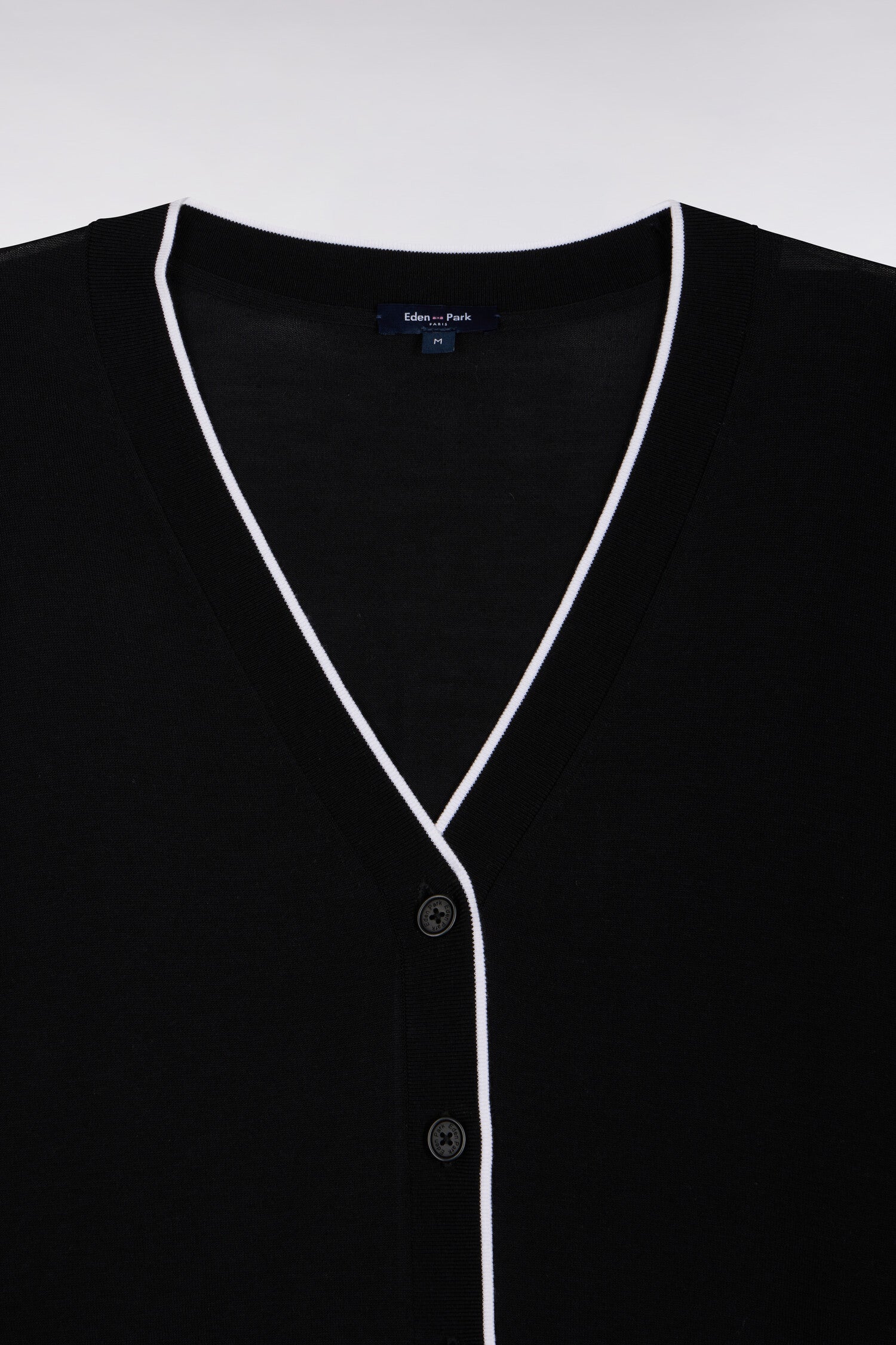 Cardigan boutonné col V noir