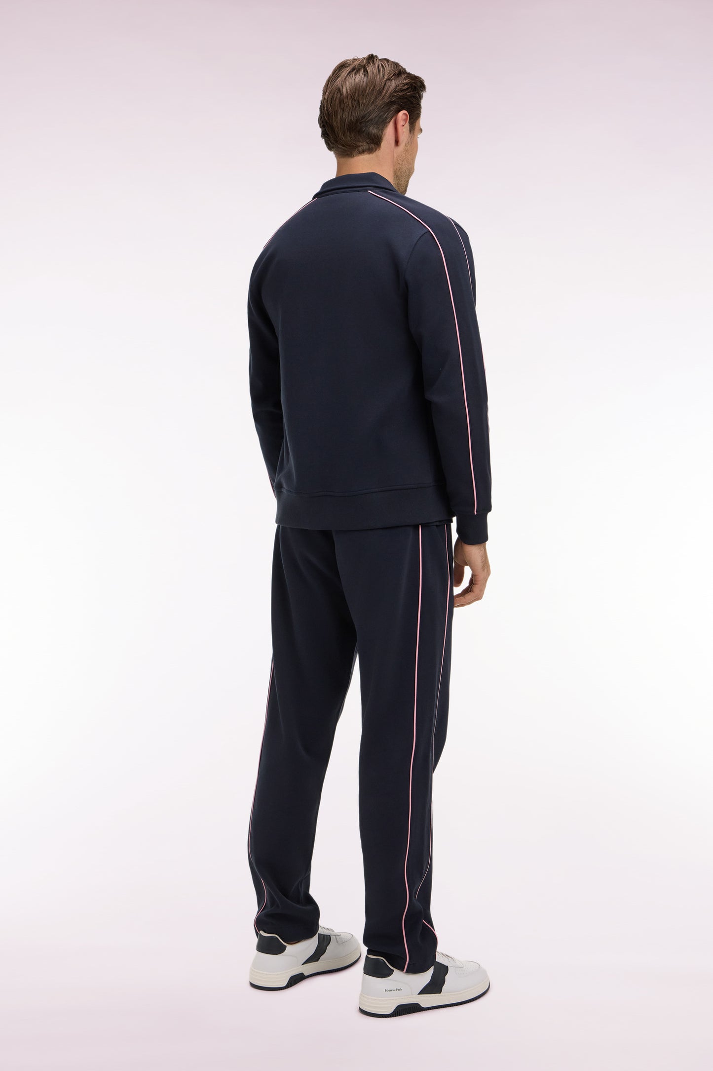 Jogging en coton mélangé marine coupe regular