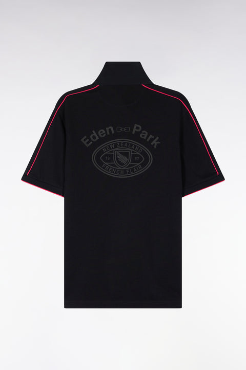 Maillot à manches courtes Nouvelle Zélande en coton noir coupe regular - Image 2