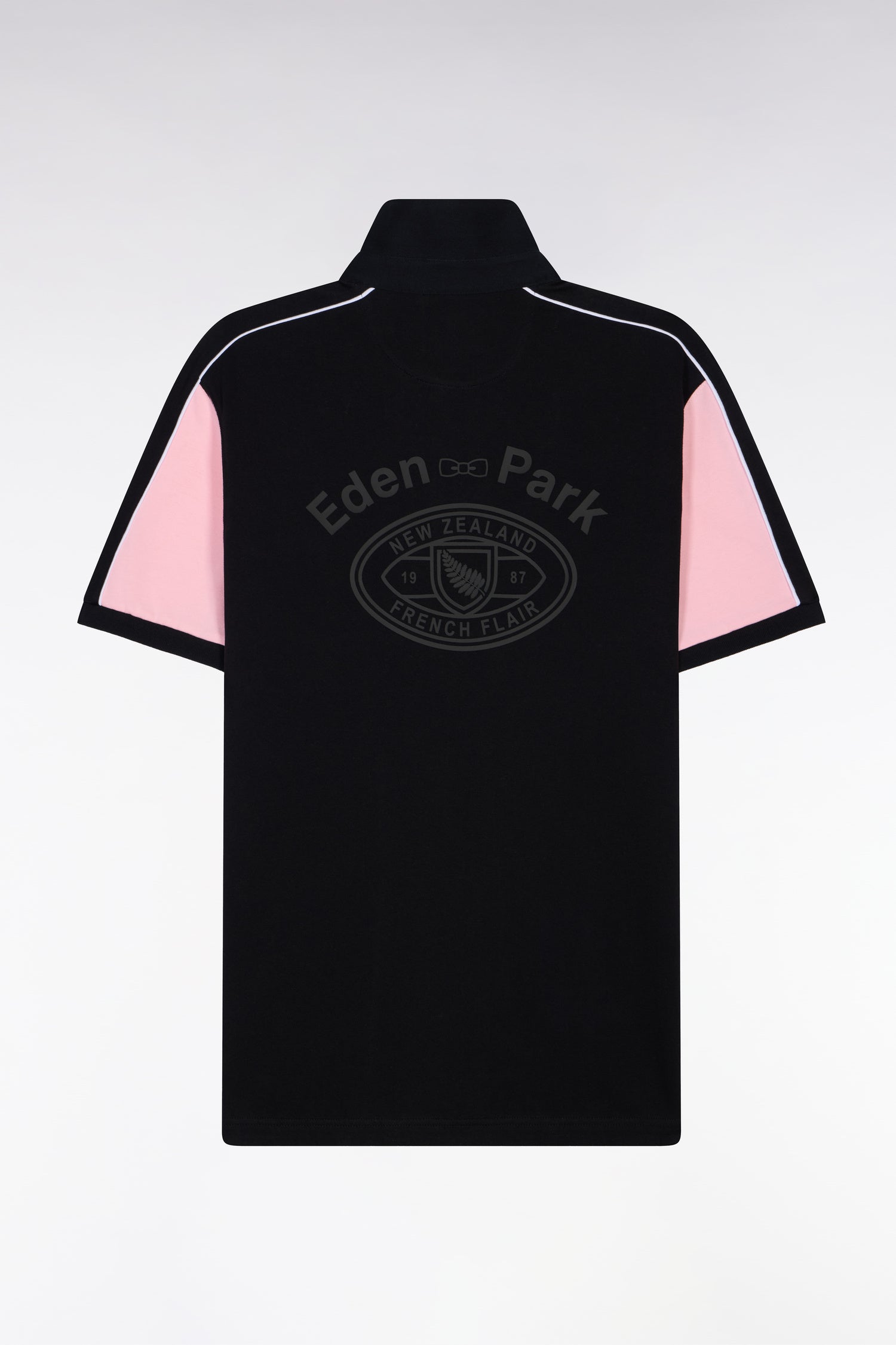 Maillot à manches courtes Nouvelle Zélande en coton rose coupe regular