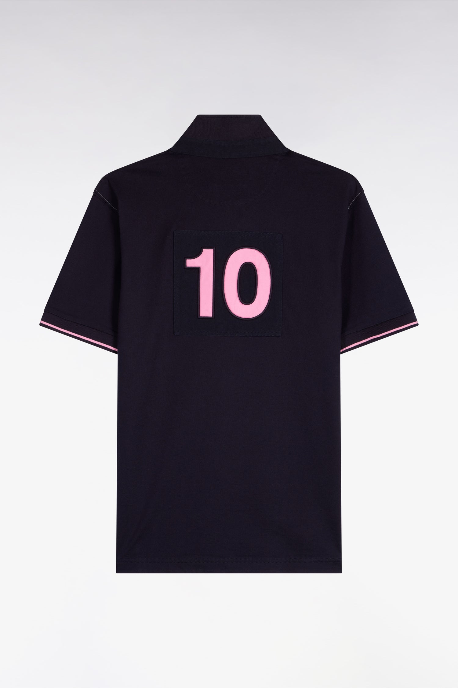 short-sleeved rugby shirt in cotton white and navy Regular fit