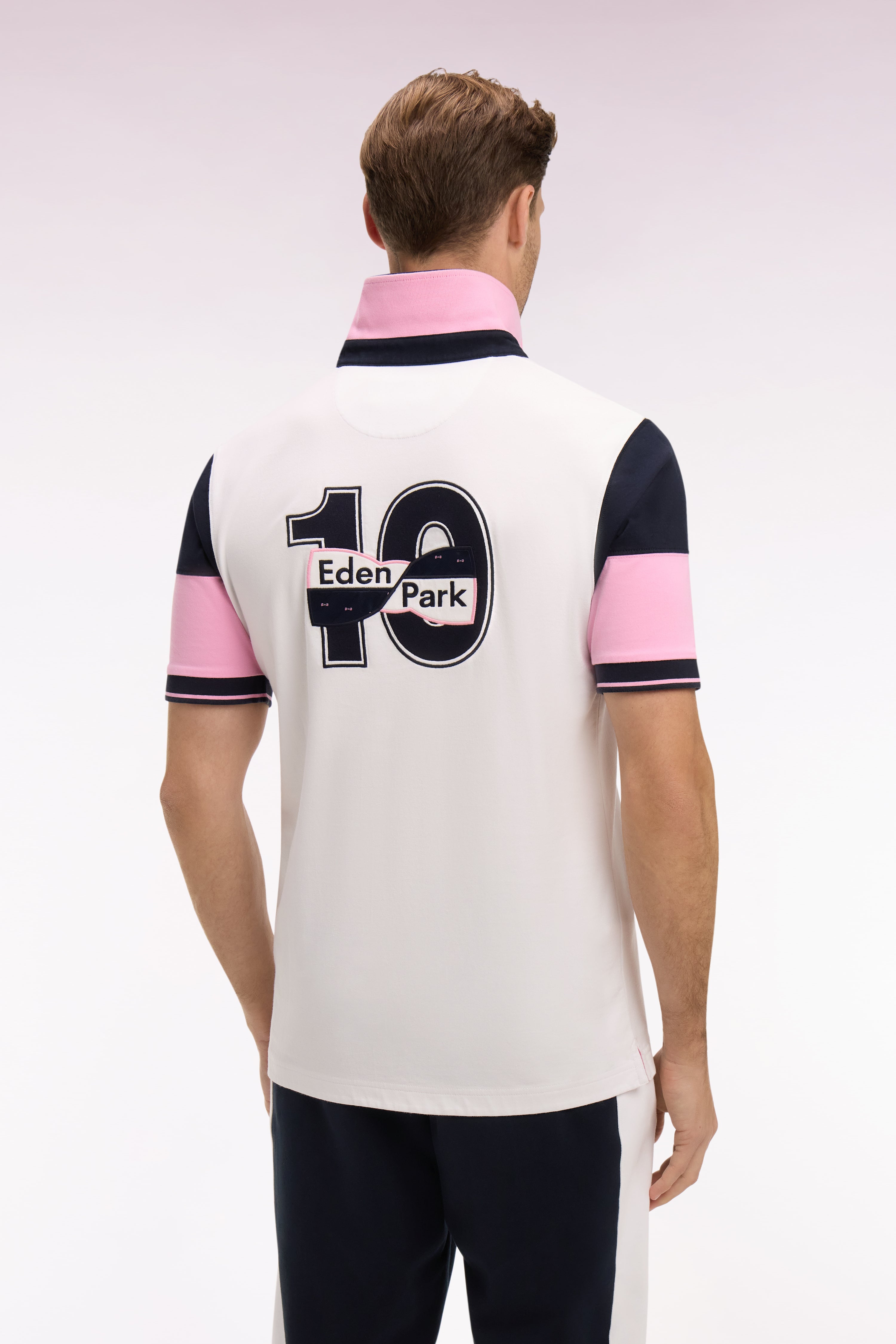 Maillot à manches courtes en coton blanc coupe regular