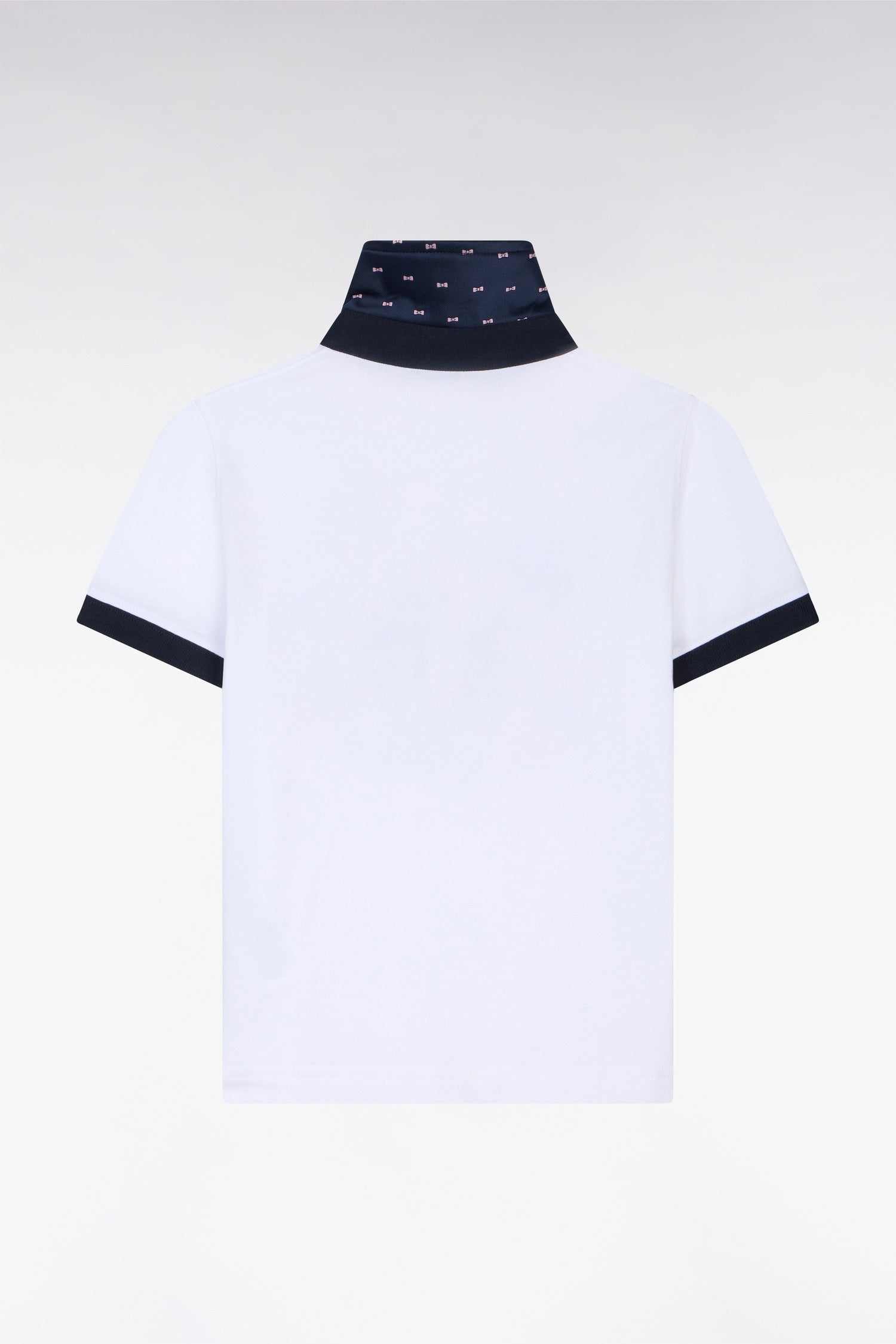 Maillot à manches courtes en coton Pima blanc