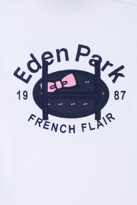 Maillot à manches courtes en coton Pima blanc - Image 2