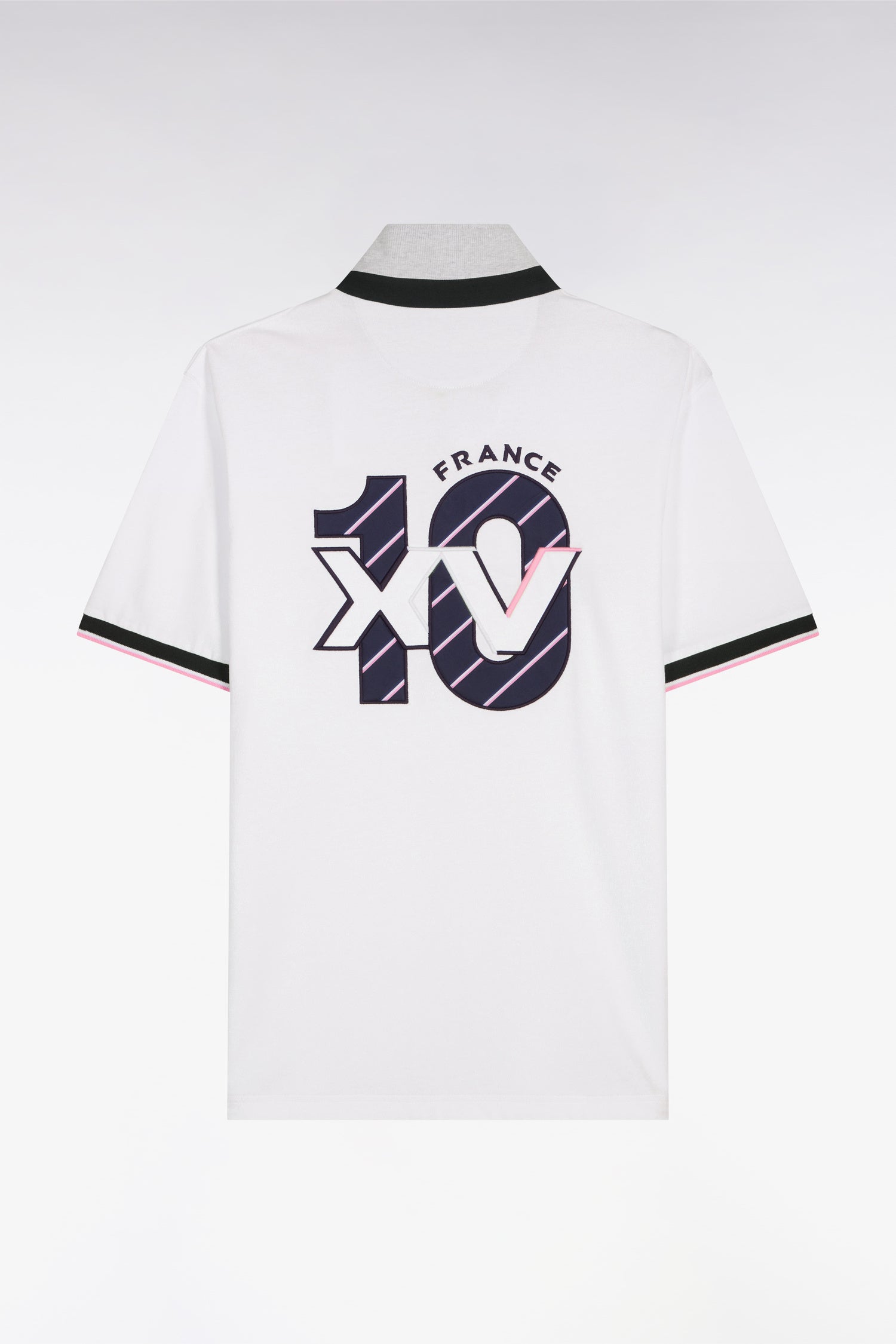 Maillot à manches courtes XV de France en coton blanc coupe regular