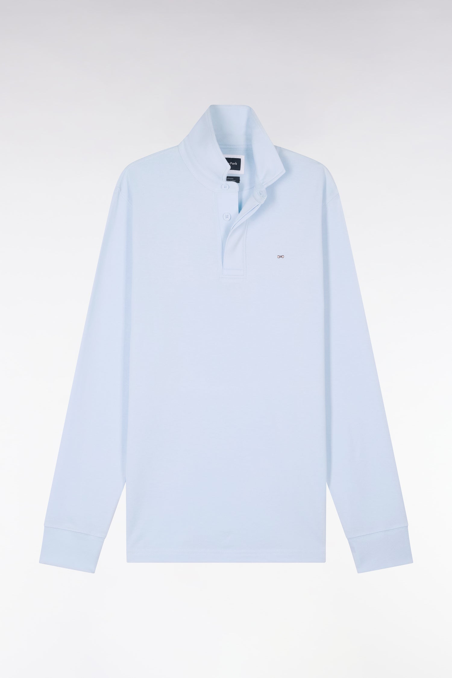 Maillot à manches longues en coton Pima bleu ciel