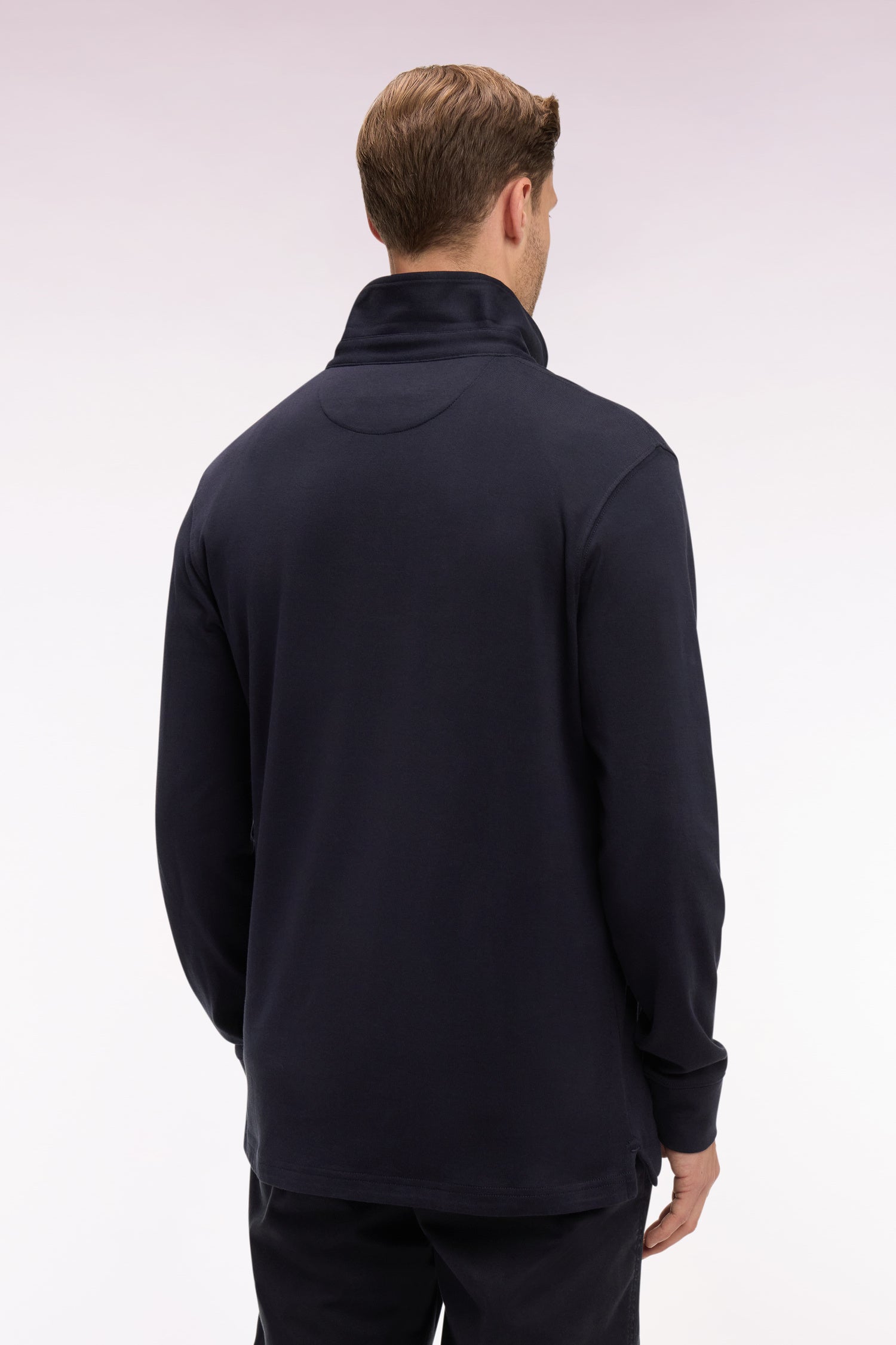 Maillot à manches longues en coton Pima marine