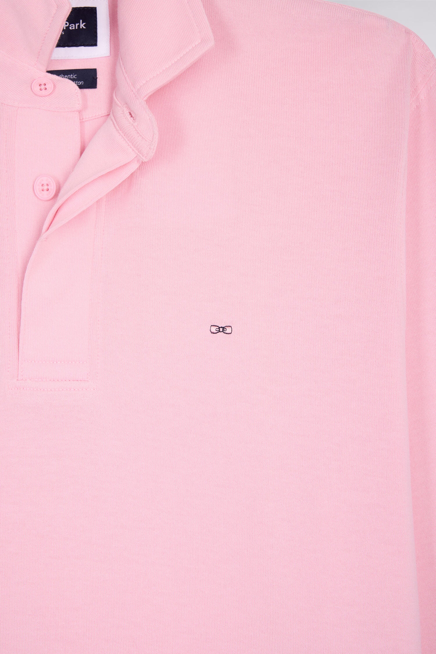 Maillot à manches longues en coton Pima rose