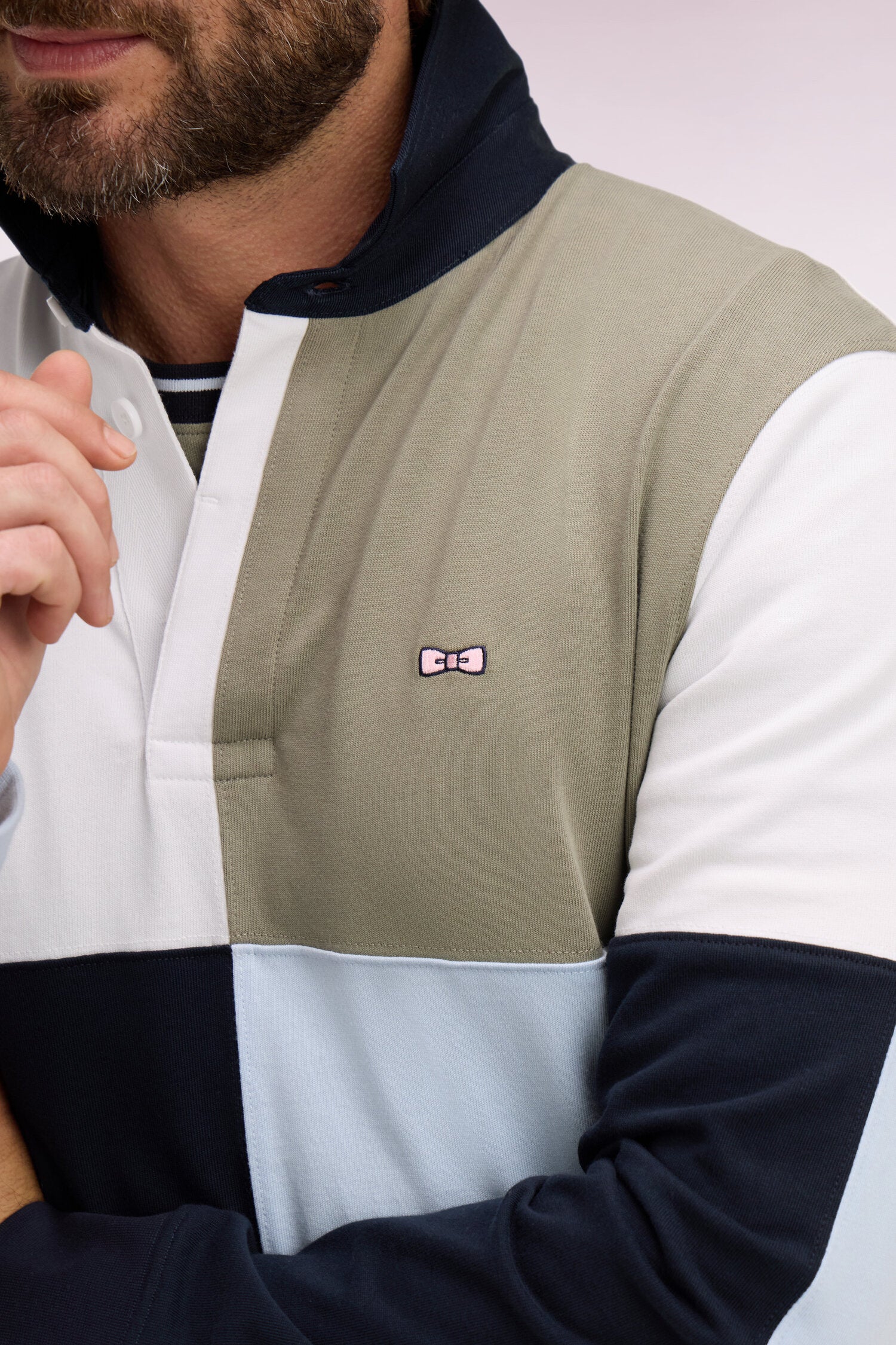 Maillot à manches longues en coton ciel croisé