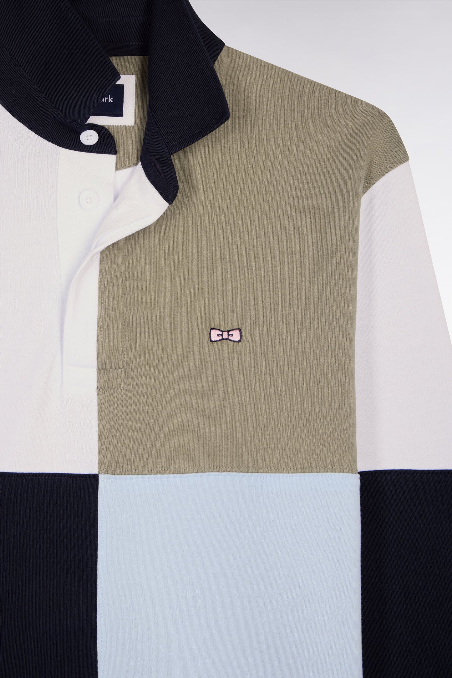 Long-sleeve jersey in sky cotton crossover