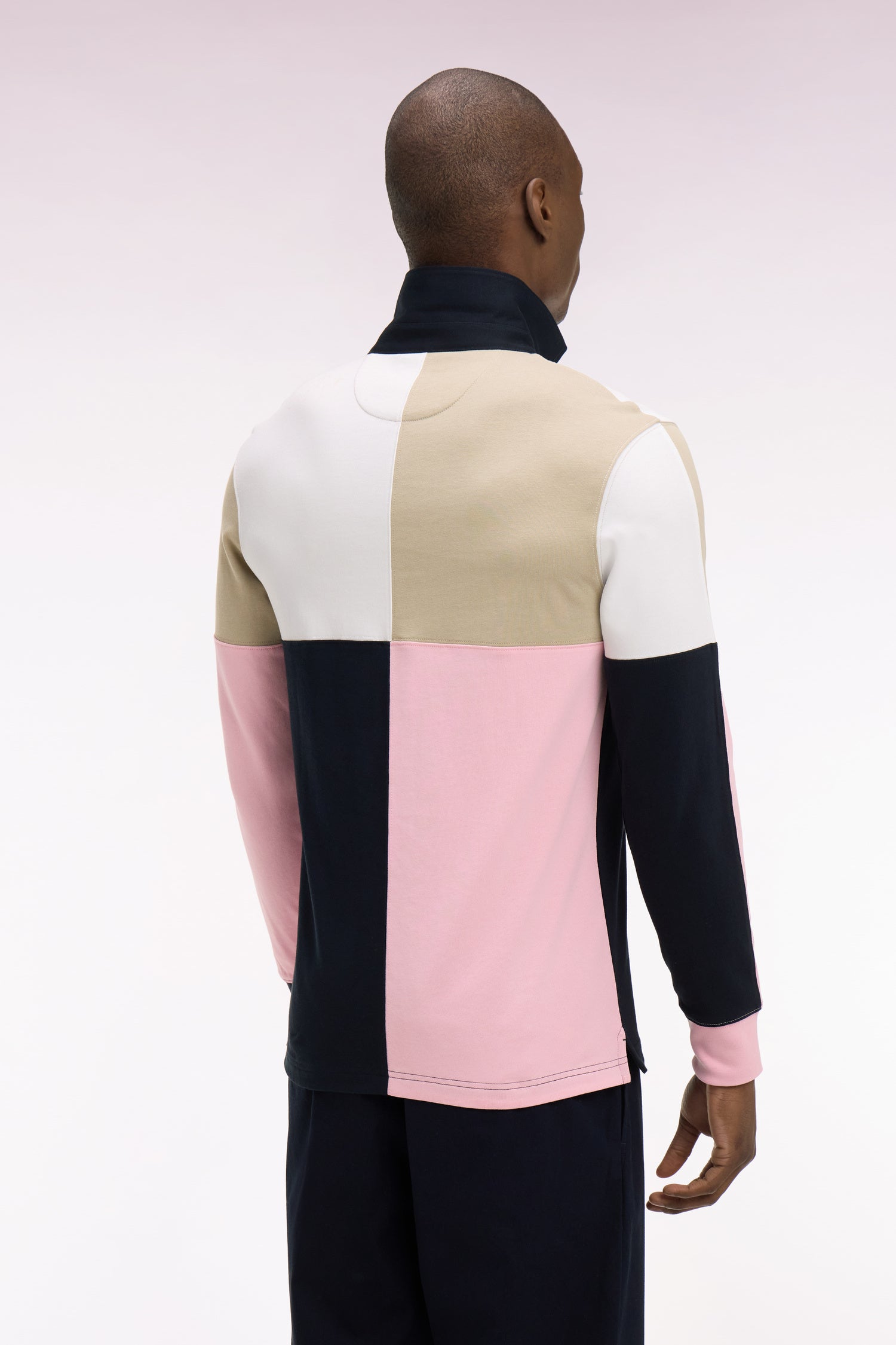 Maillot à manches longues en coton rose croisé