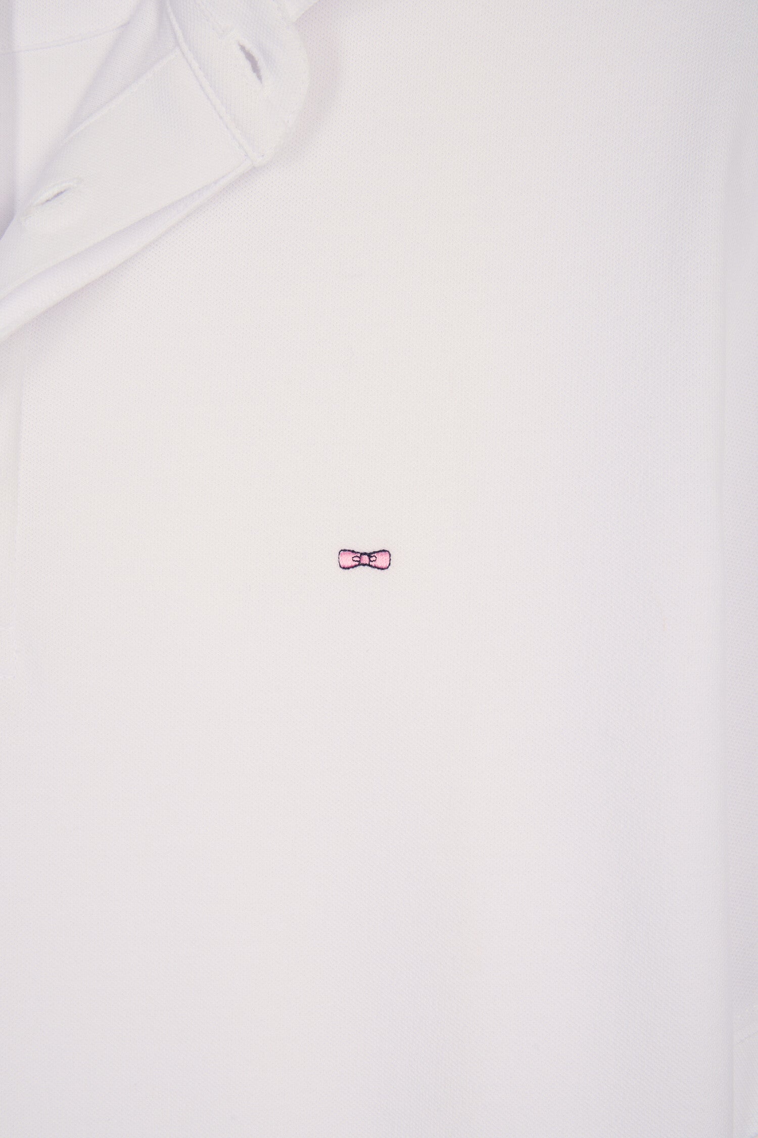 Polo à manches courtes en coton blanc coupe slim