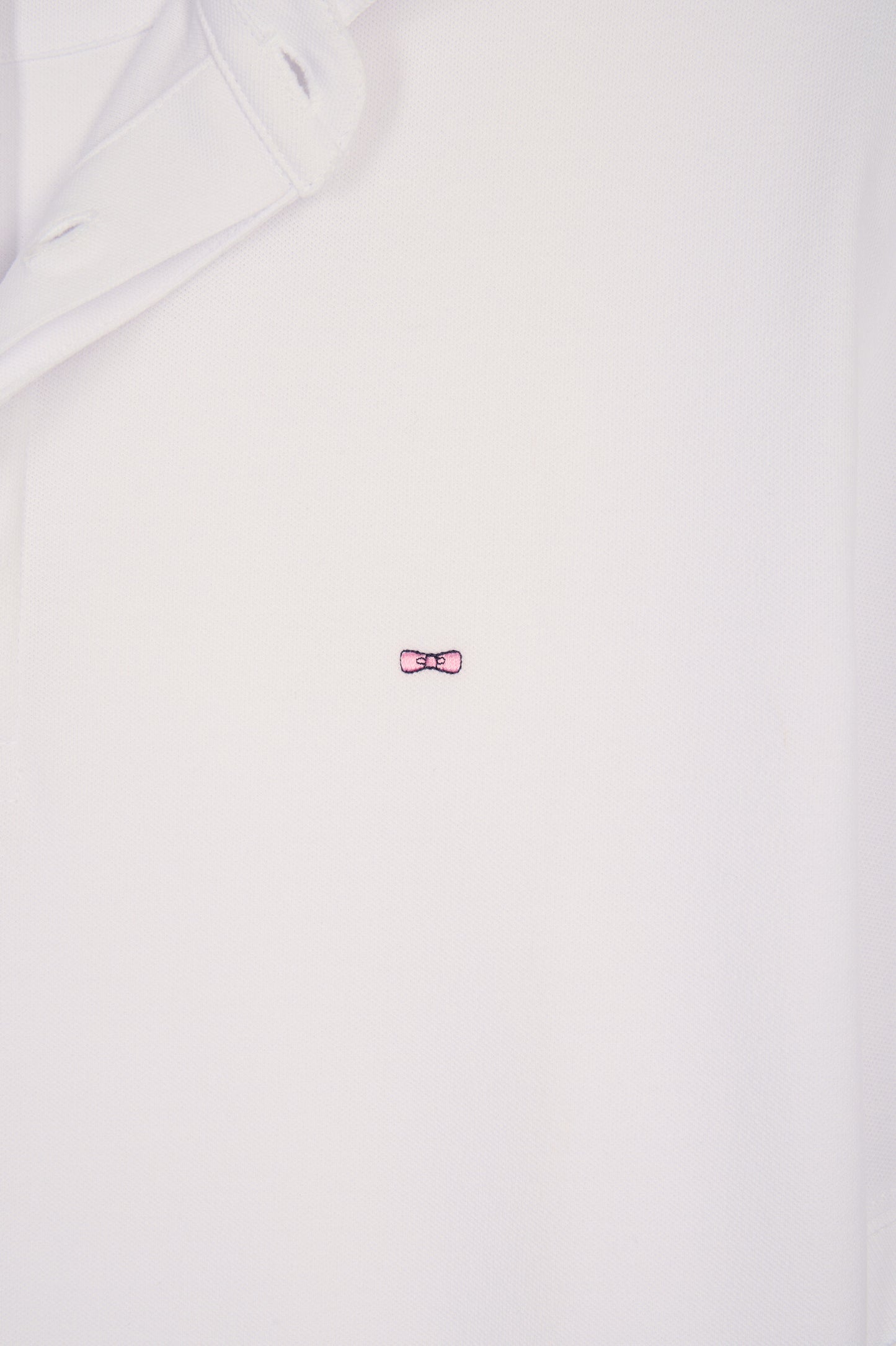 Polo à manches courtes en coton blanc coupe slim