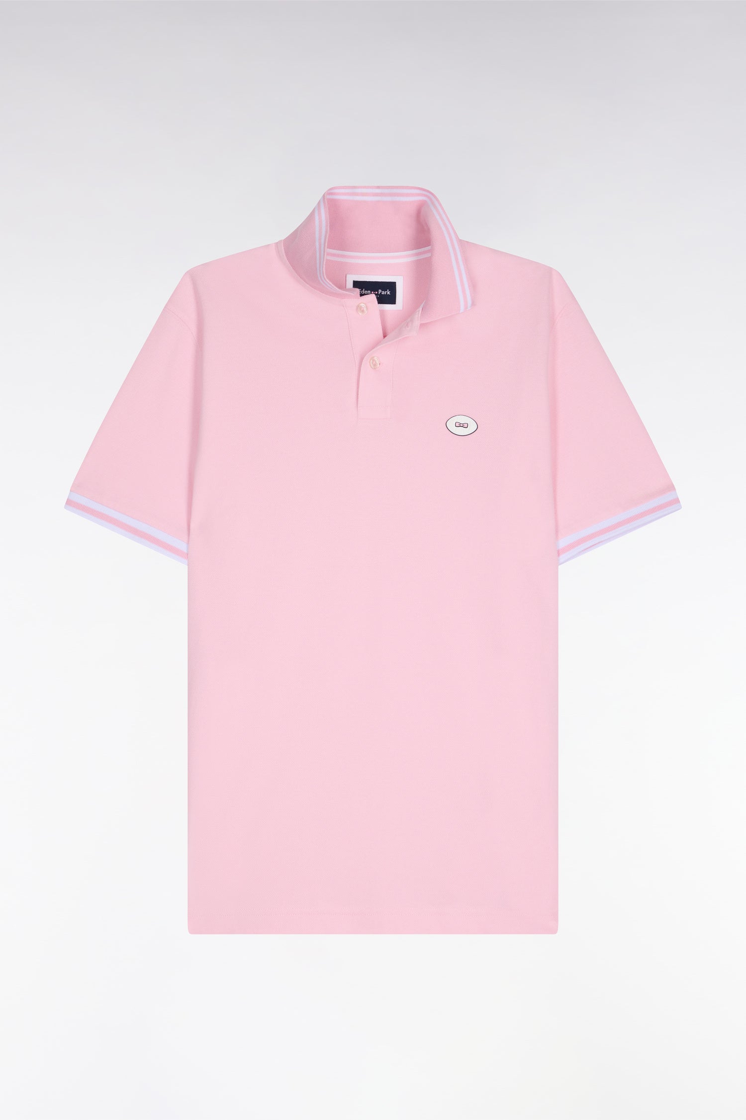 Polo à manches courtes en coton rose