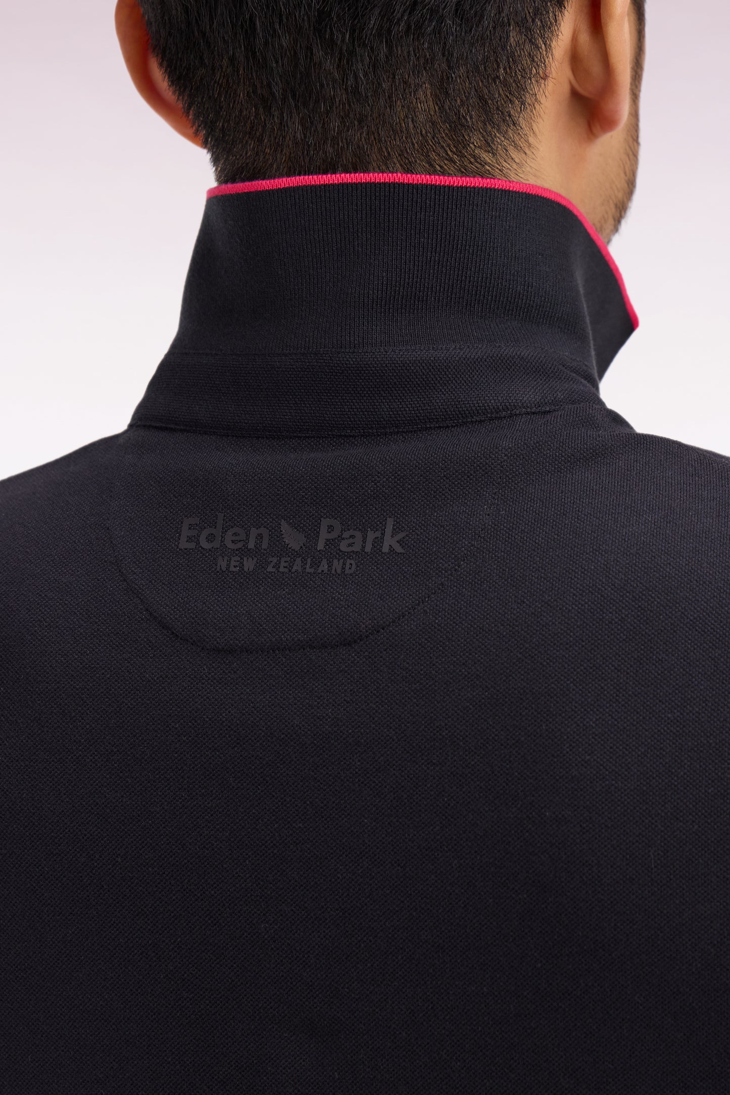 New Zealand Black Cotton Short Sleeve Polo Shirt