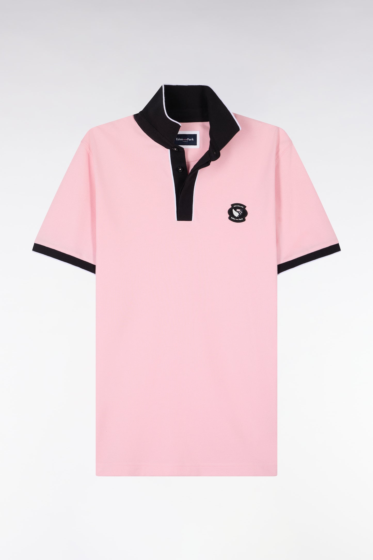New Zealand Pink Cotton Short Sleeve Polo Shirt