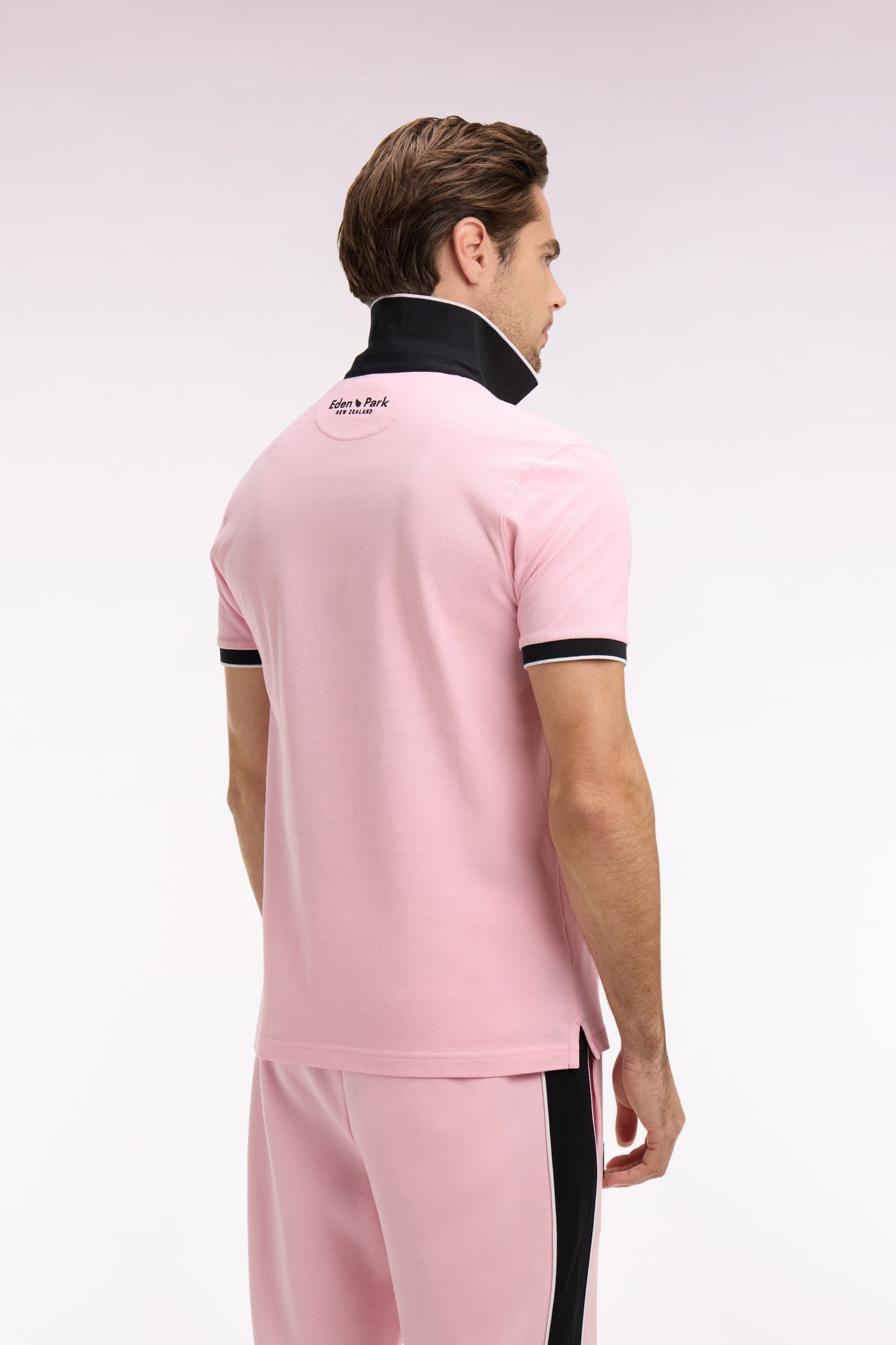 New Zealand Pink Cotton Short Sleeve Polo Shirt