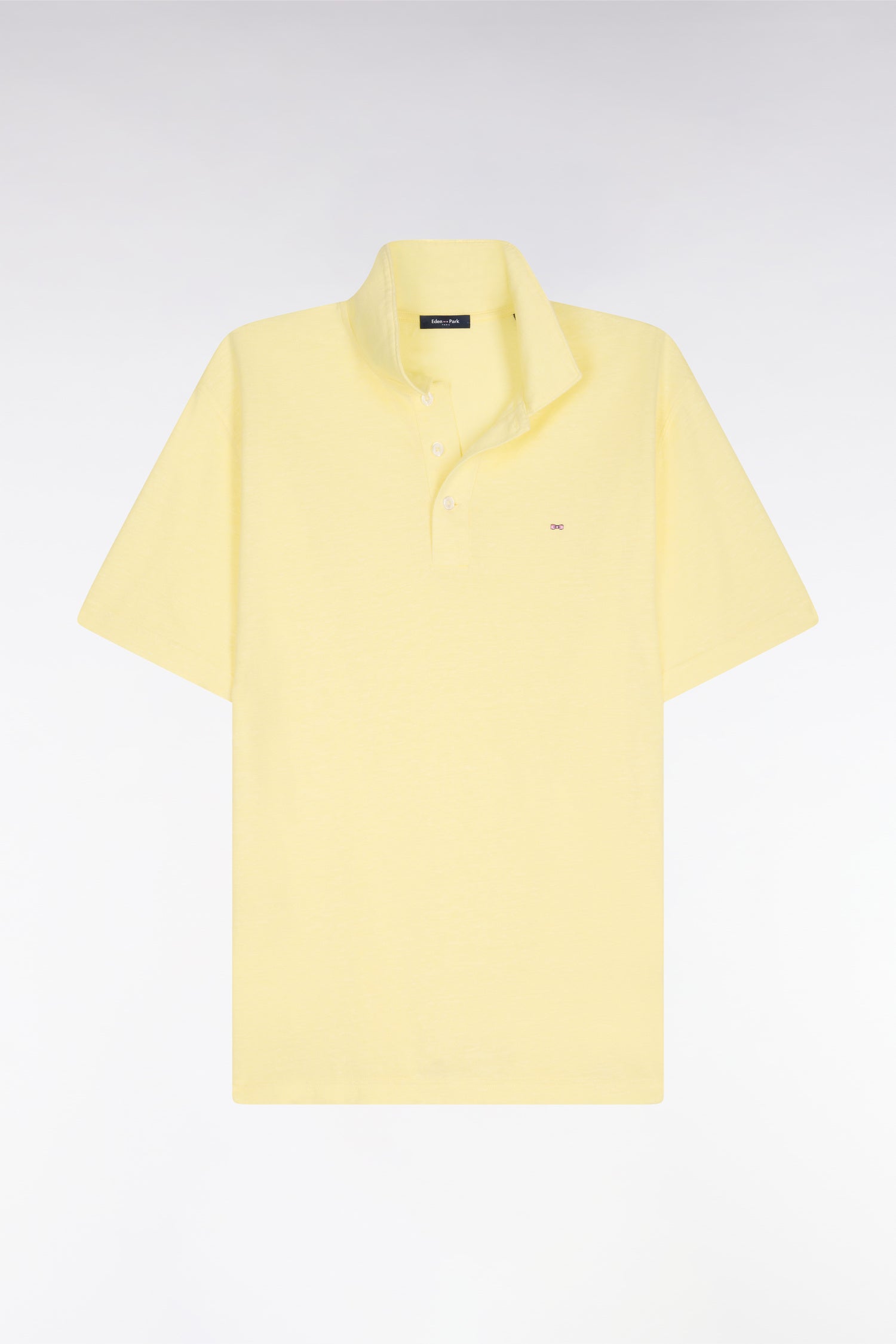 Polo à manches courtes en Oxford jaune coupe regular