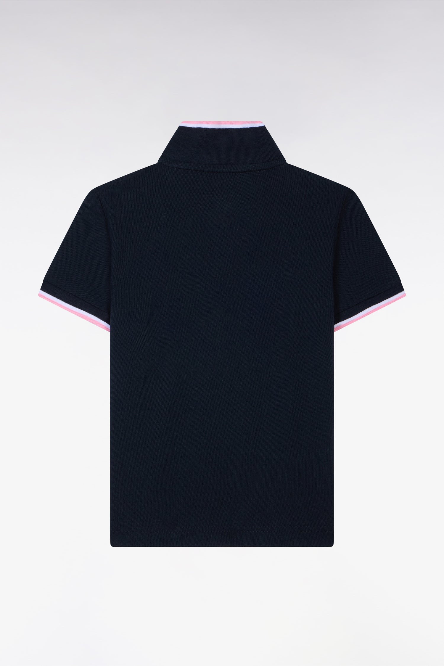 Kurzarm-Poloshirt aus Baumwolljersey Marineblau Regular-Passform
