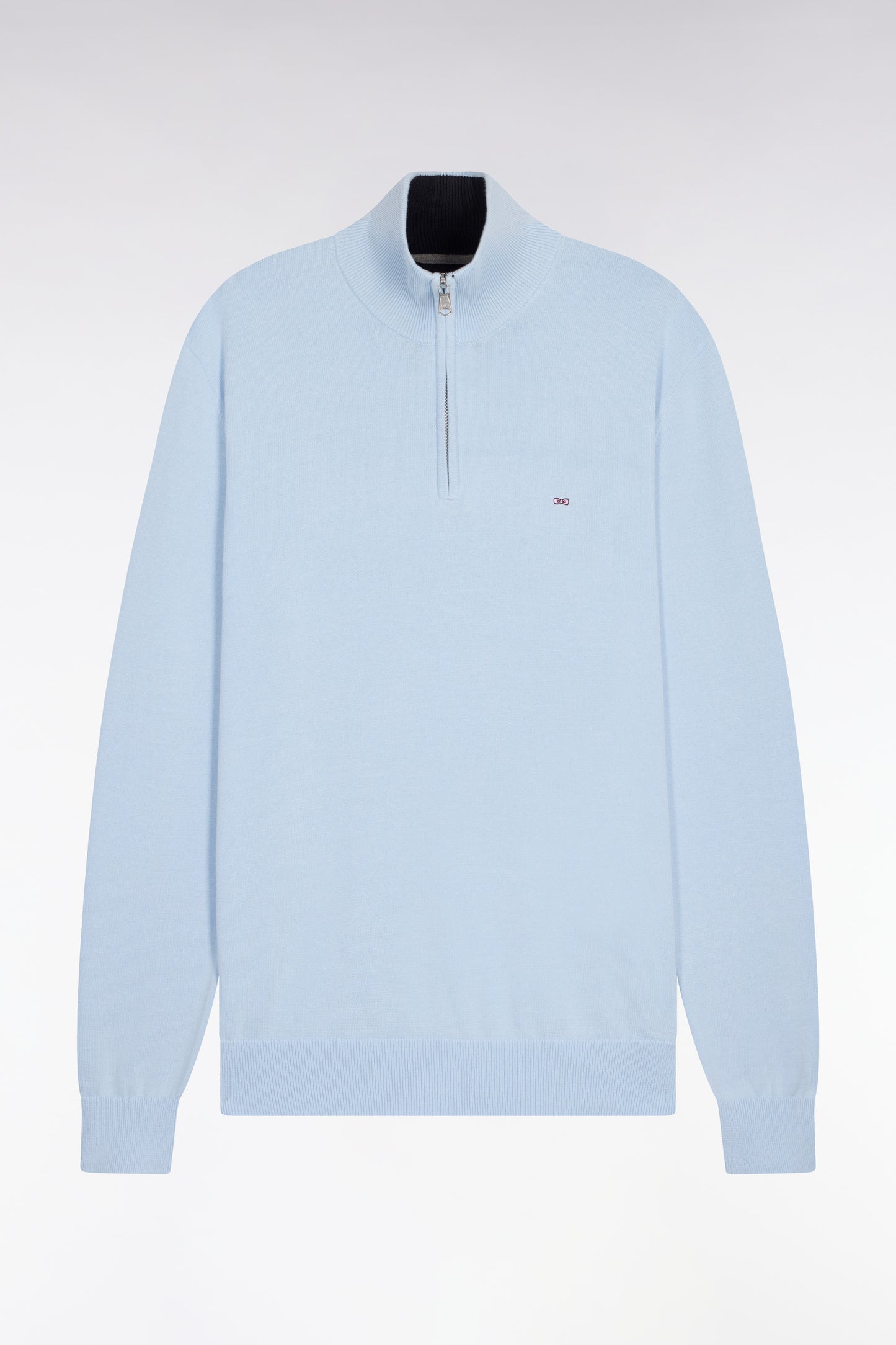 Pull col camionneur en coton ciel