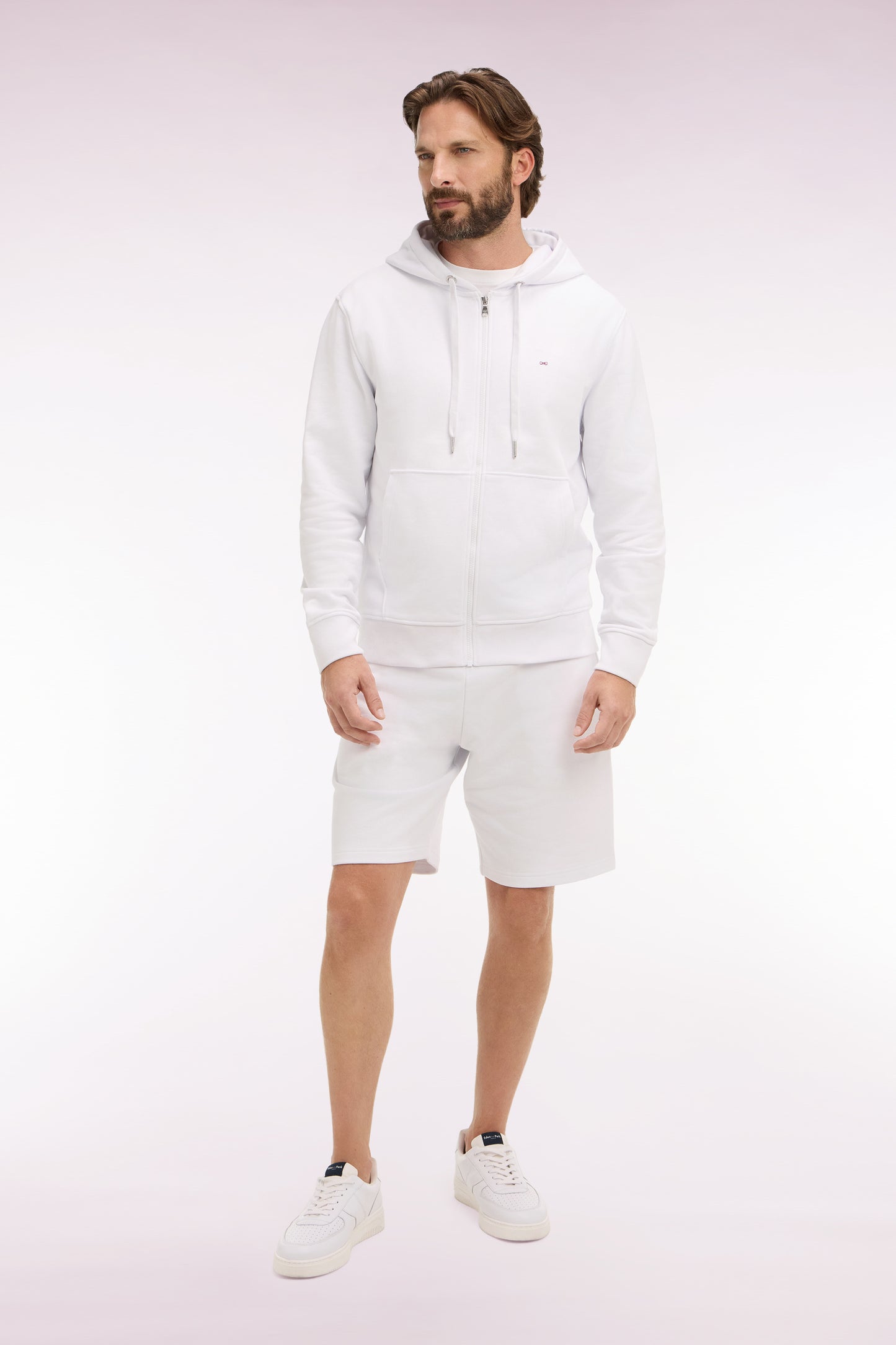 Short en molleton coton blanc