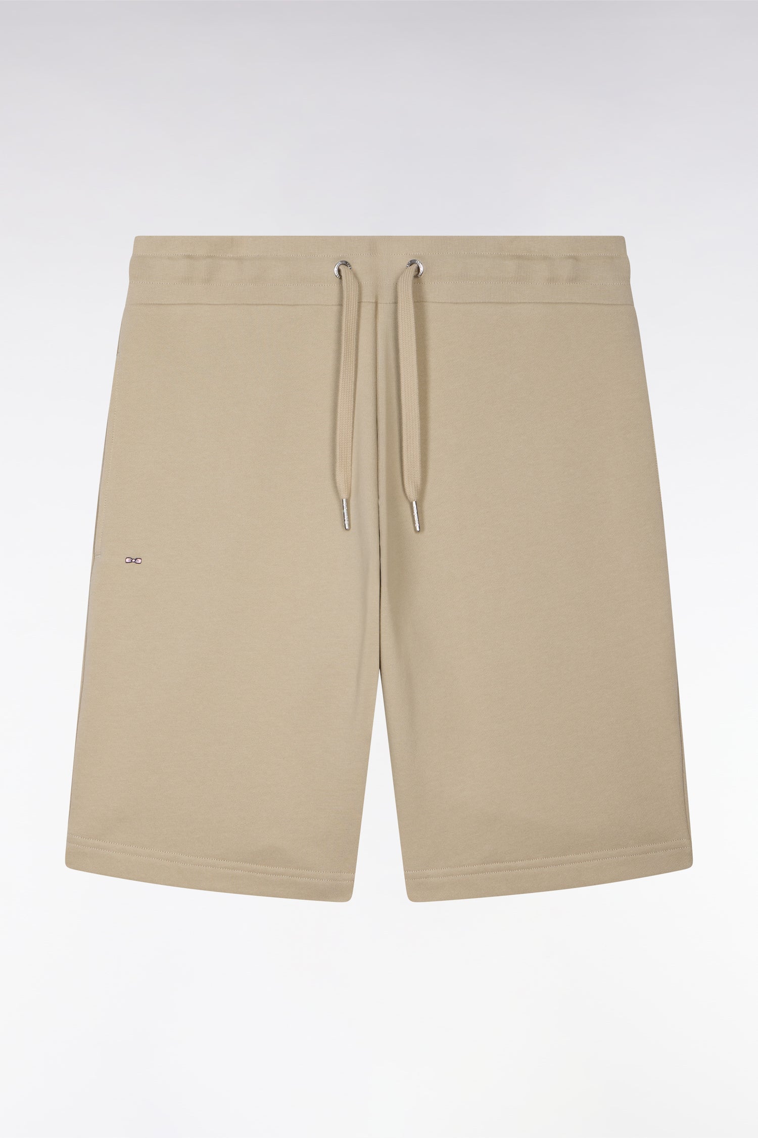 Shorts aus Sweatstoff Baumwolle beige