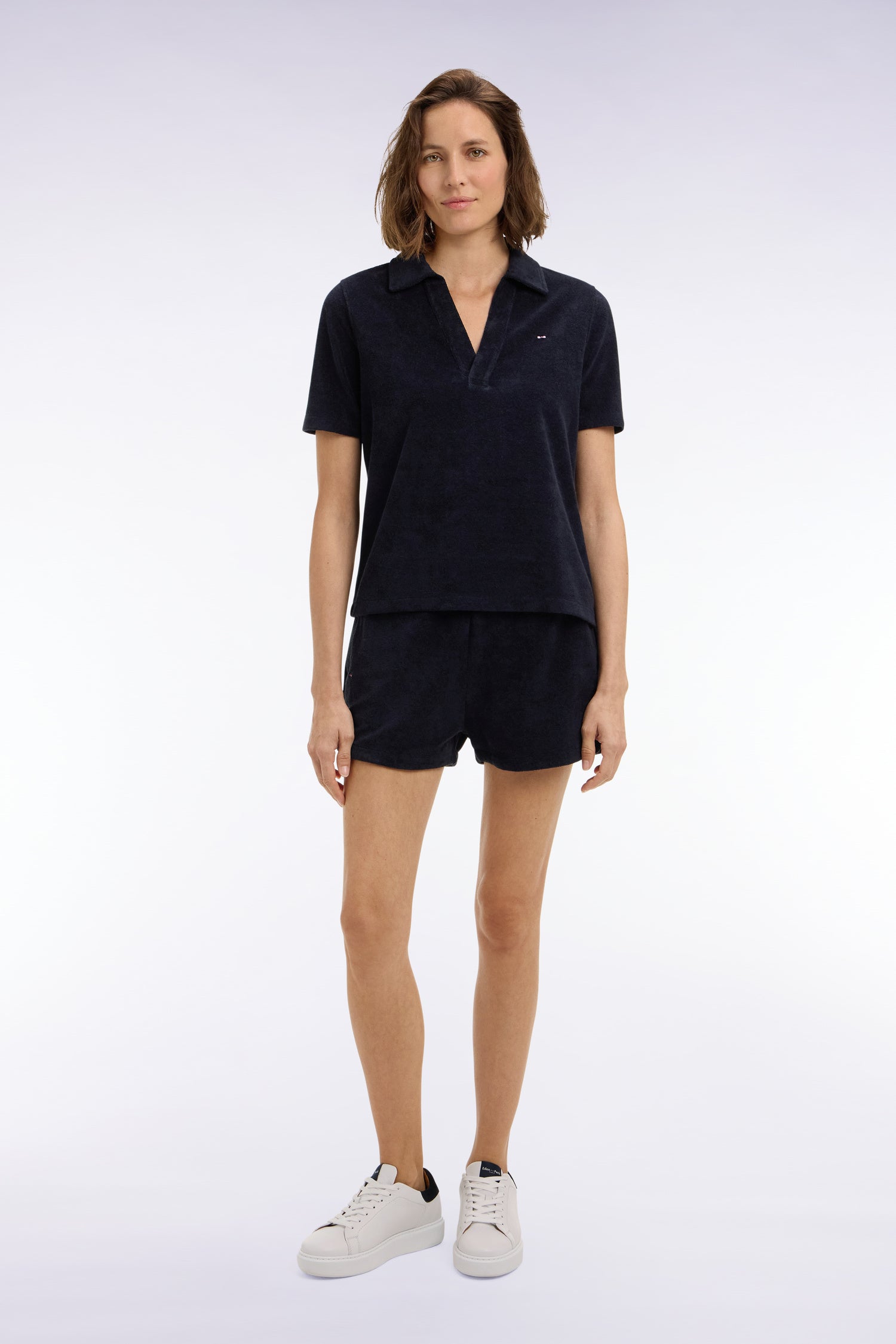 Short taille élastiqué en éponge marine coupe regular
