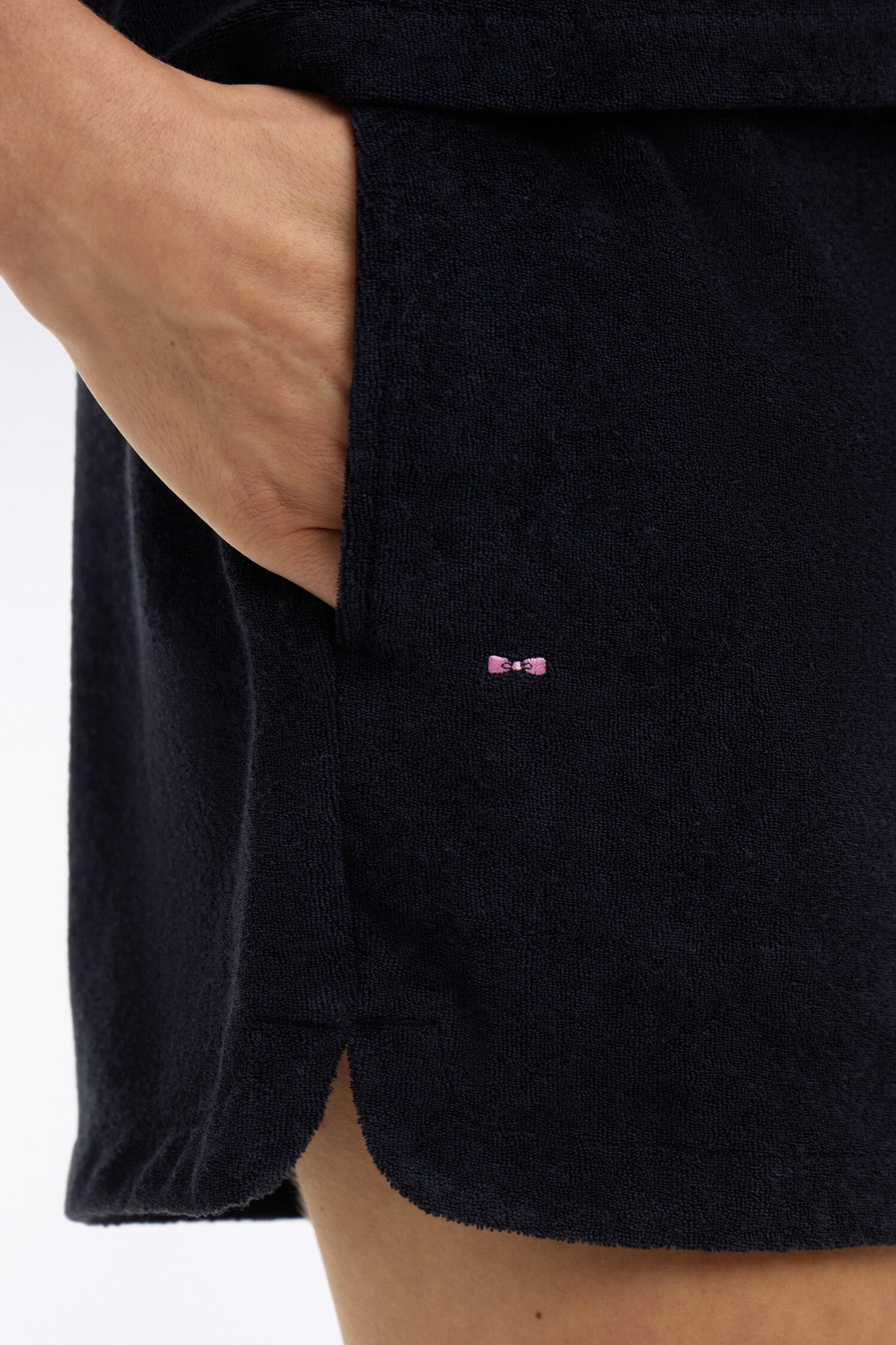 Short taille élastiqué en éponge marine coupe regular