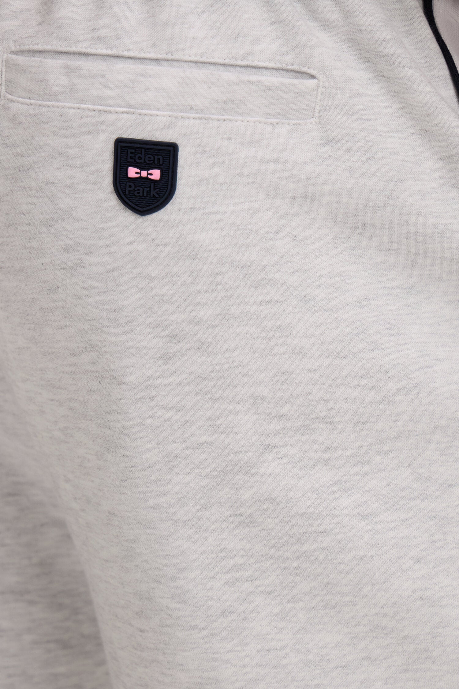 Short en interlock à découpes gris et blanc