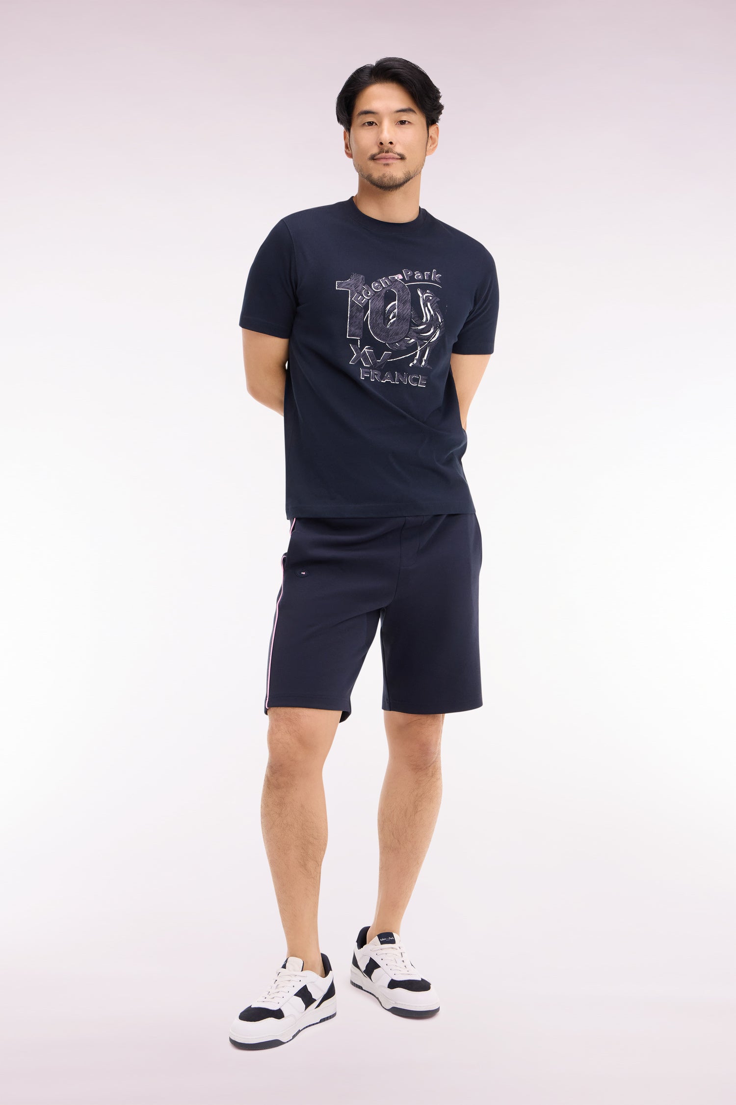 Short en molleton marine XV de France