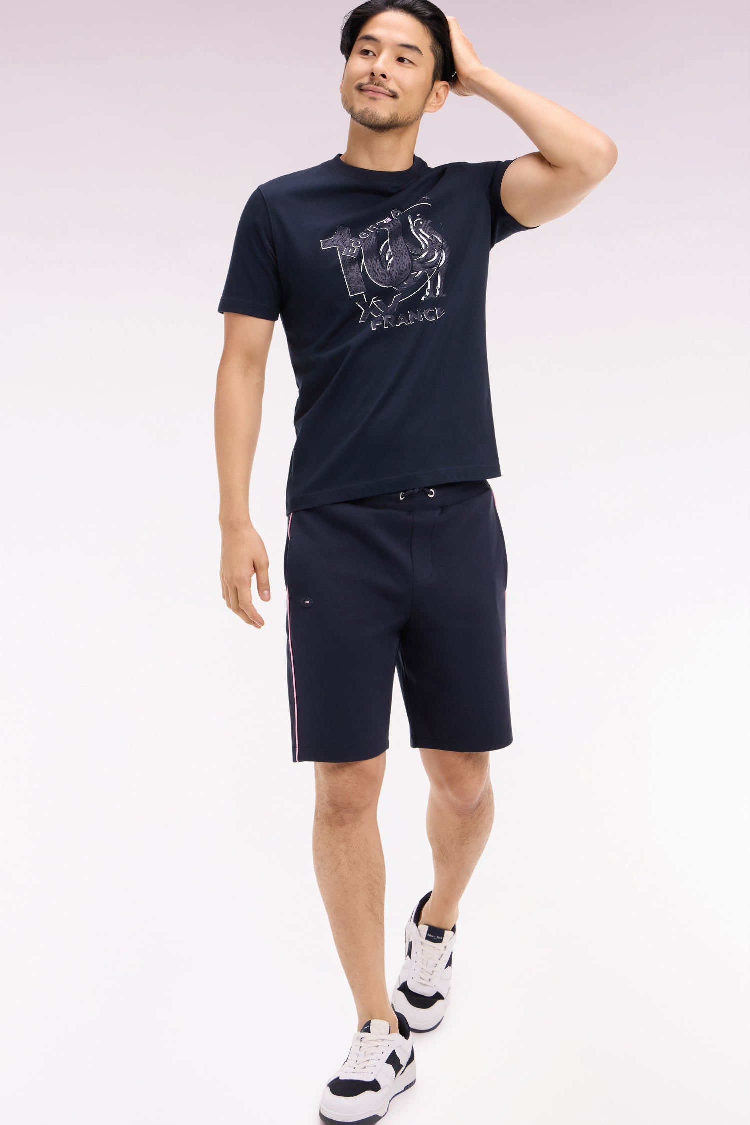 Short en molleton marine XV de France